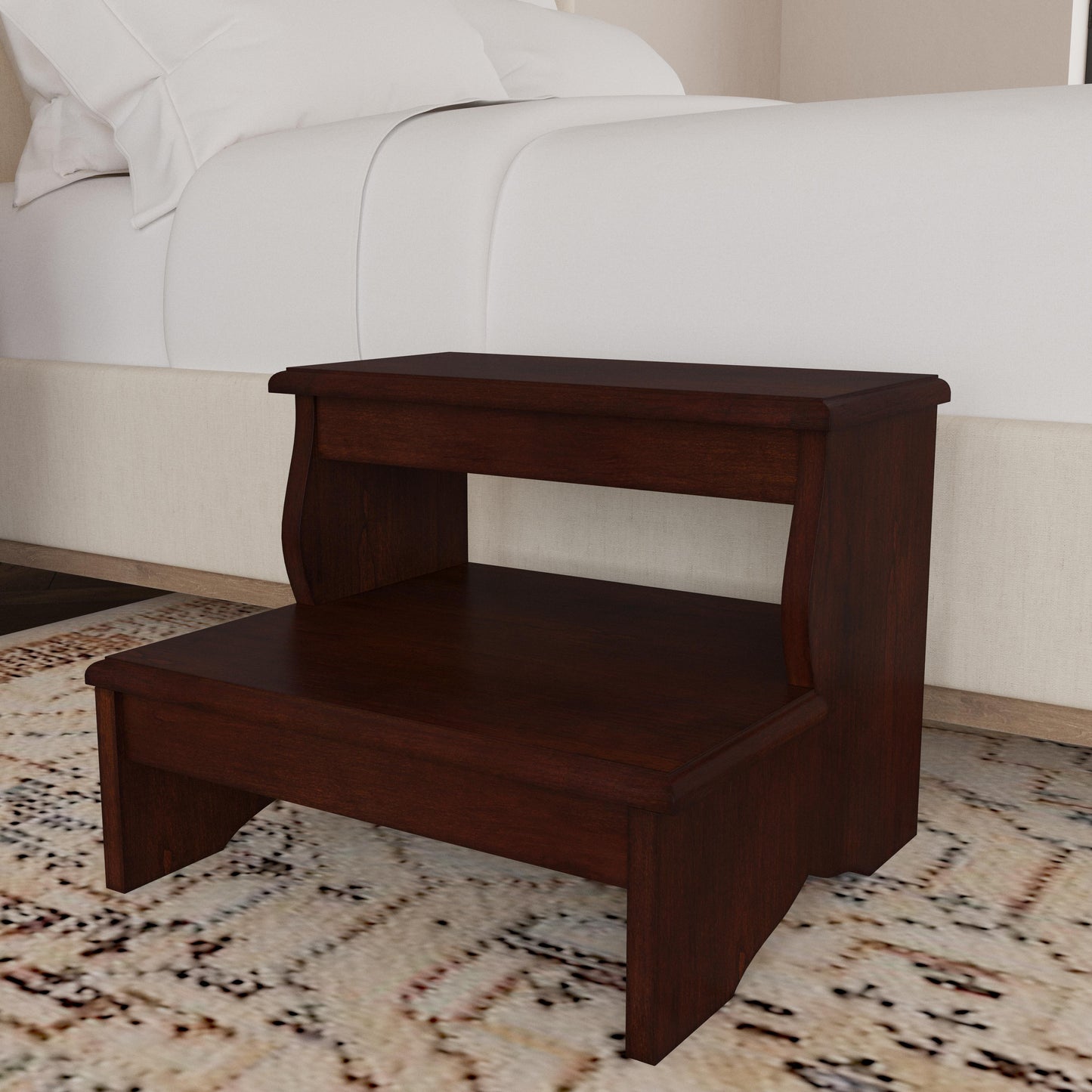 Butler Specialty Company Melrose 18 in. W x 15 in. H Rectangular Wood 2 Step Accent Stool, Dark Brown