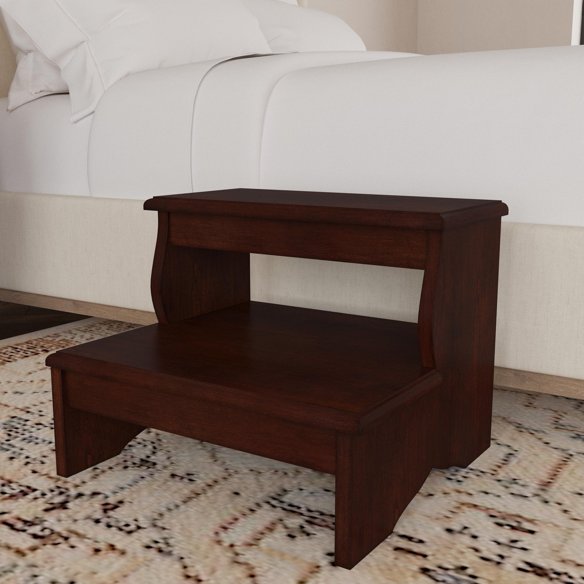 Butler Specialty Company Melrose 18 in. W x 15 in. H Rectangular Wood 2 Step Accent Stool, Dark Brown