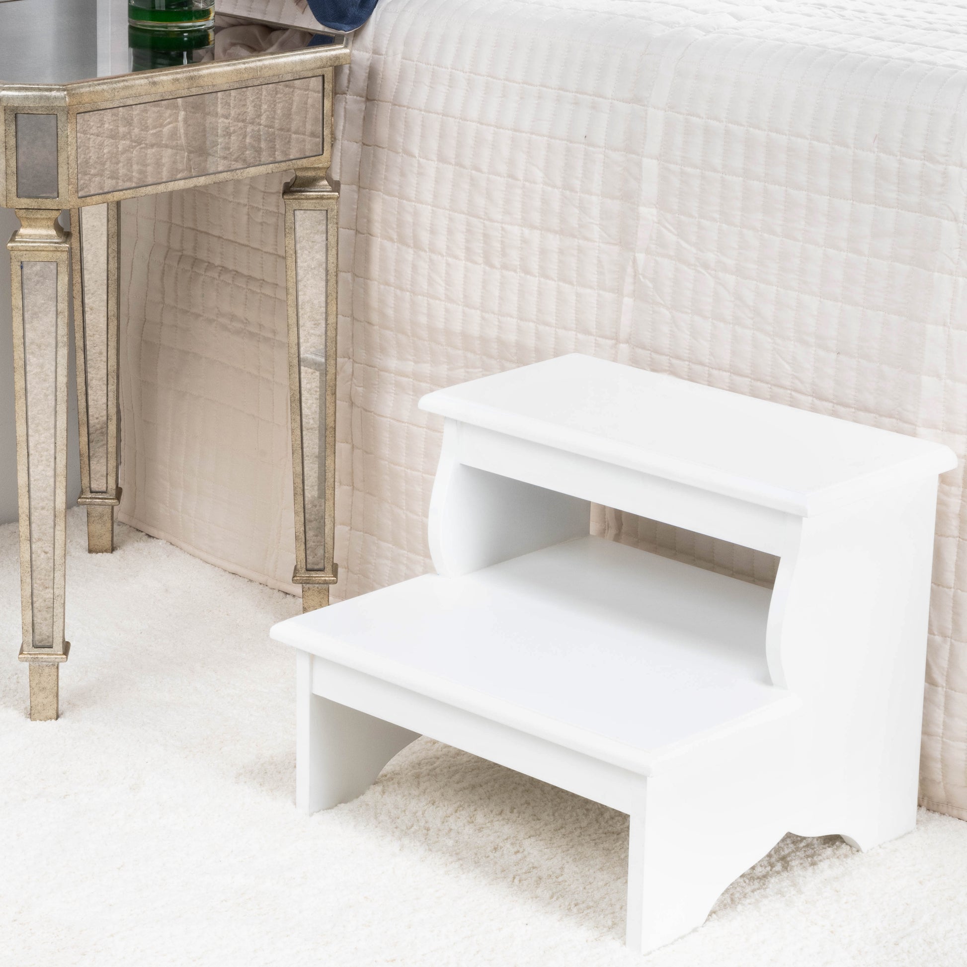 Butler Specialty Company Melrose 18 in. W x 15 in. H Rectangular Wood 2 Step Accent Stool, White