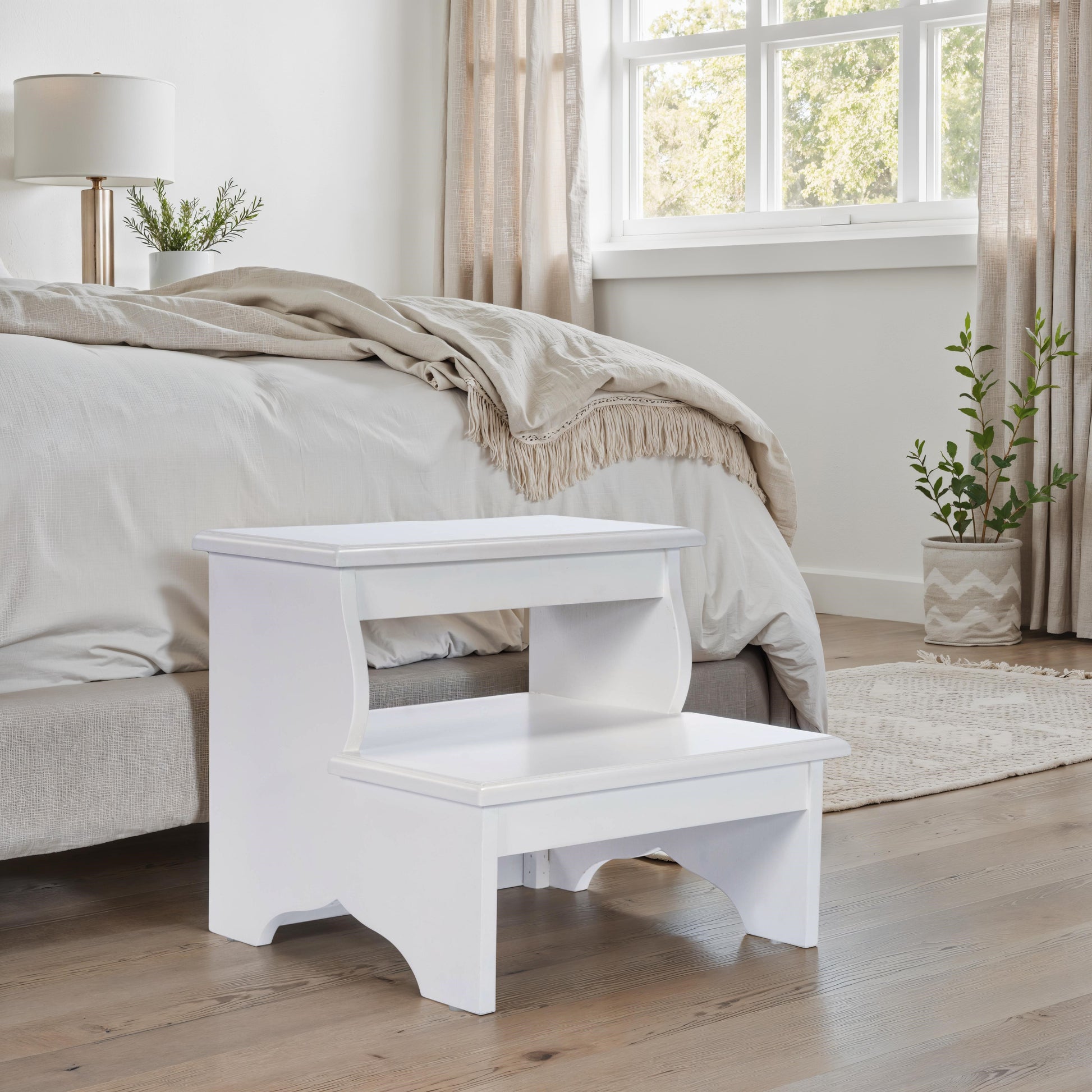 Butler Specialty Company Melrose 18 in. W x 15 in. H Rectangular Wood 2 Step Accent Stool, White