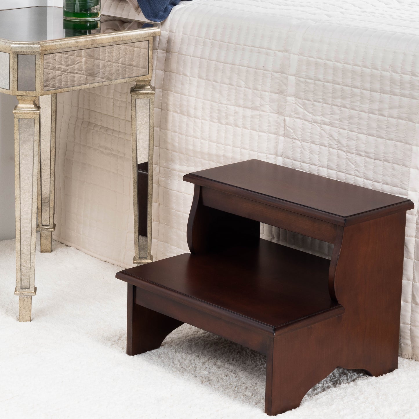 Butler Specialty Company Melrose 18 in. W x 15 in. H Rectangular Wood 2 Step Accent Stool, Dark Brown
