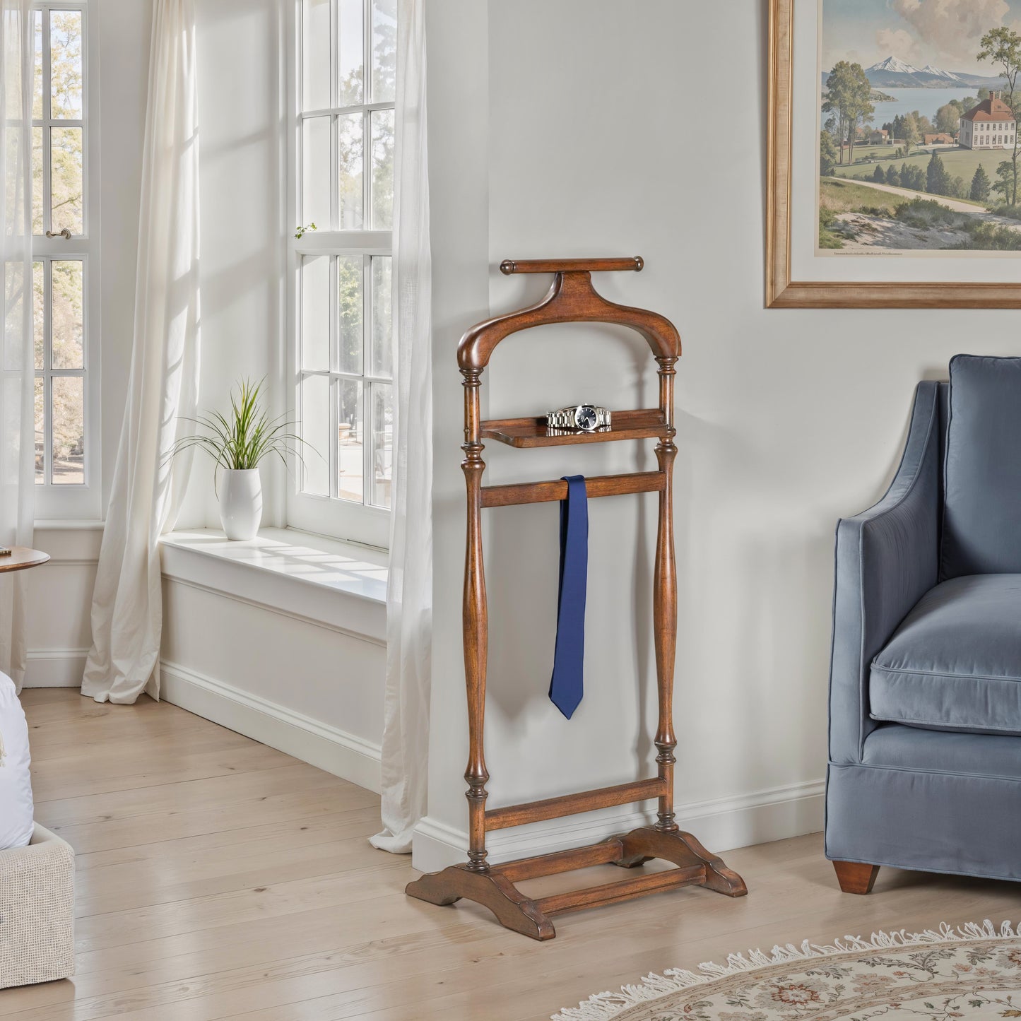 Butler Specialty Company Judson 18 in. W x 39.25 in. H Rectangular Wood  Traditional Valet Stand, Dark Brown