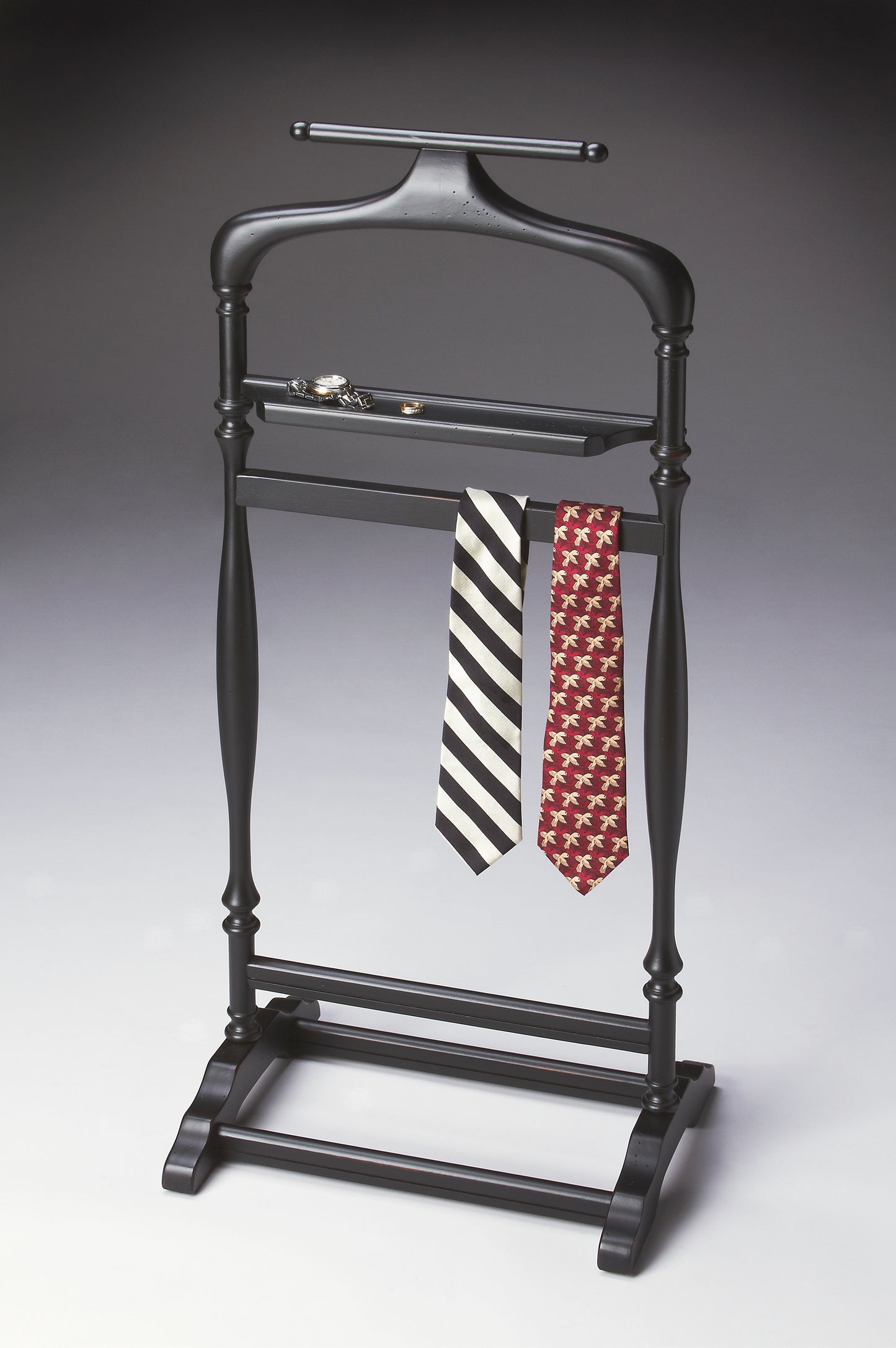Butler Specialty Company Judson 18 in. W x 39.25 in. H Rectangular Wood  Traditional Valet Stand, Black