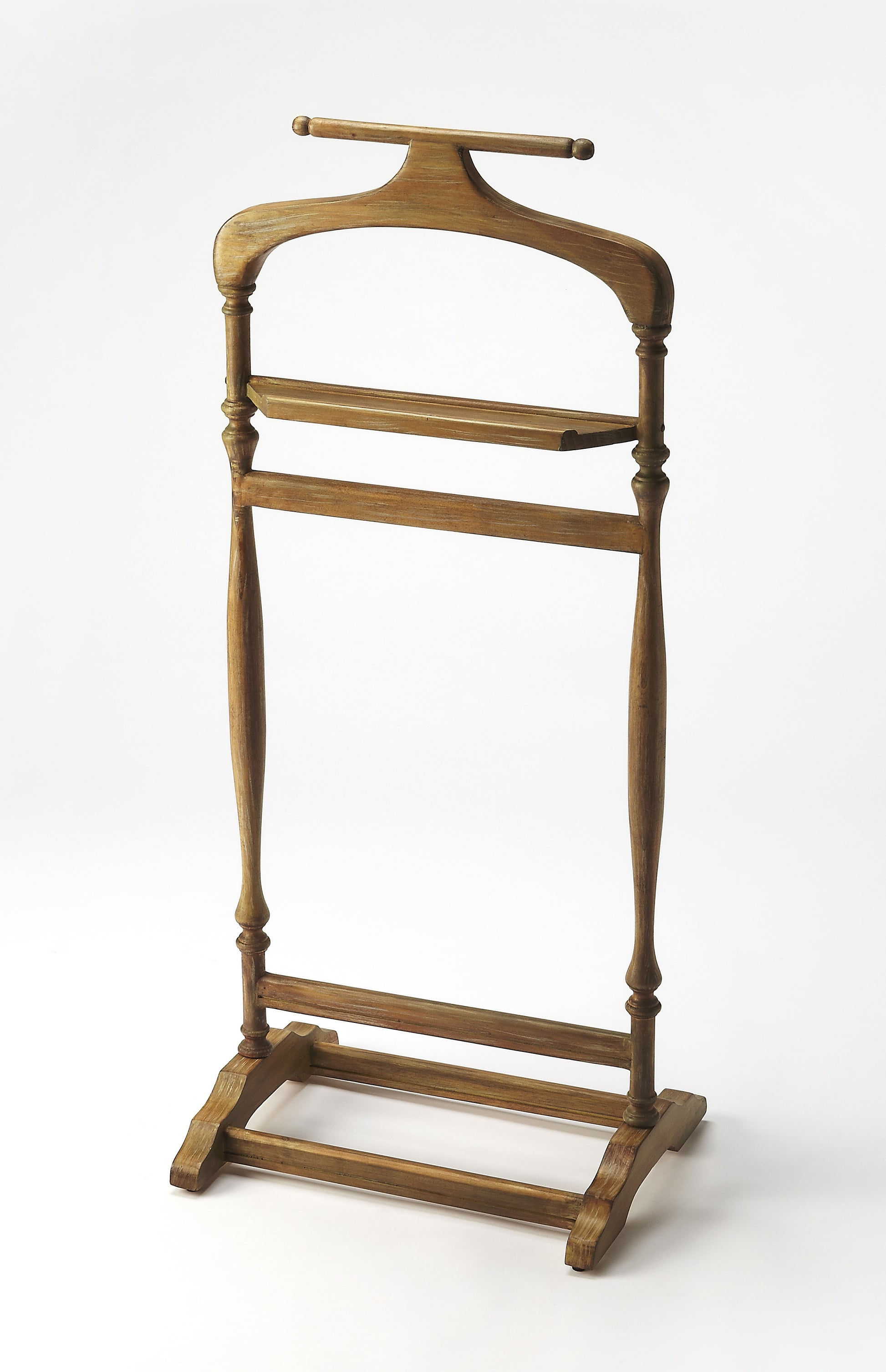 Butler Specialty Company Judson 18 in. W x 39.25 in. H Rectangular Wood  Traditional Valet Stand, Light Brown