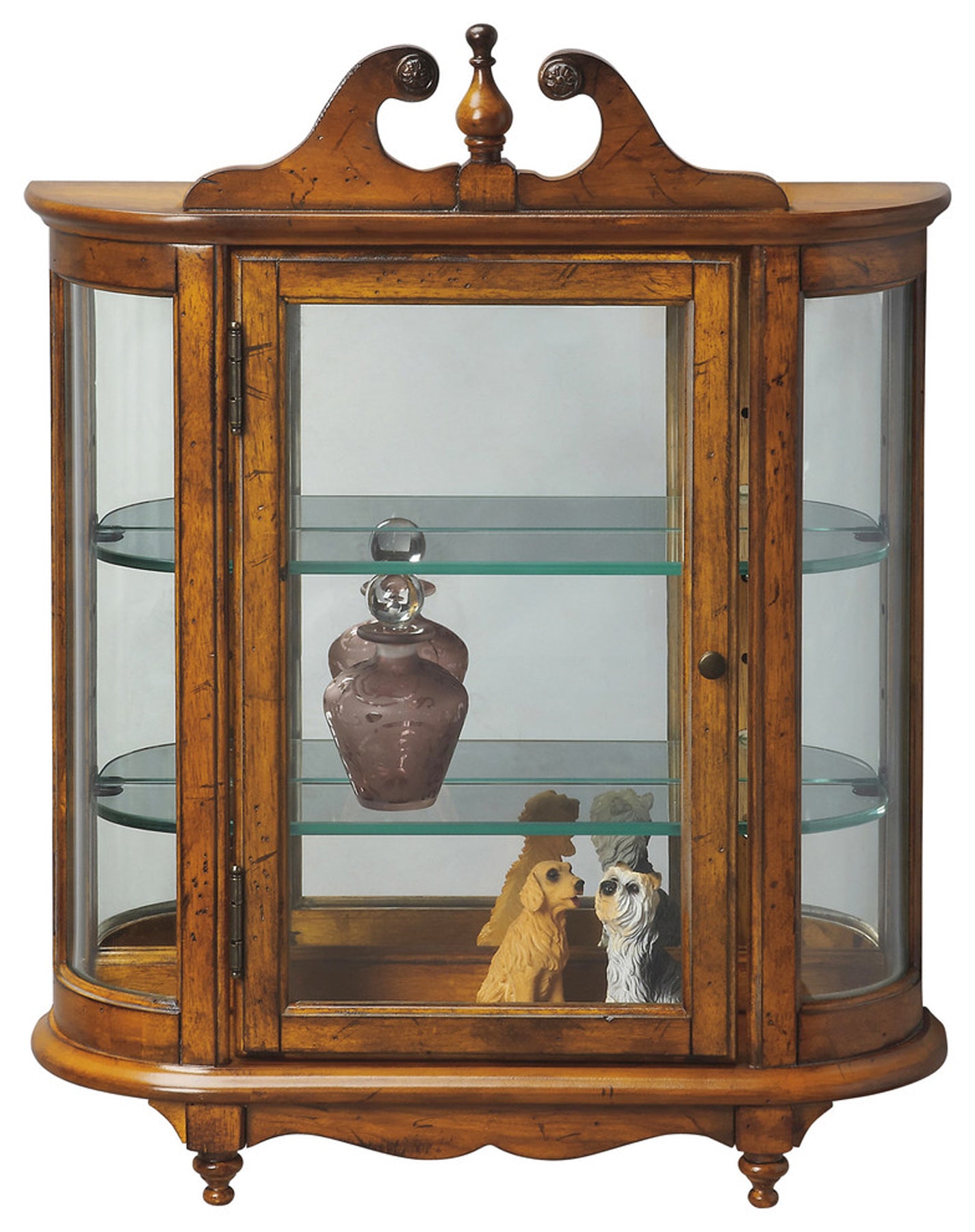 Melinda Wall Curio in Medium Brown  1927001