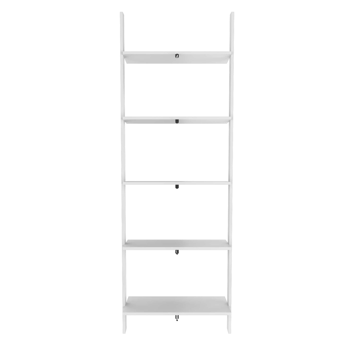 Manhattan Comfort Cooper 5-Shelf Floating Ladder Bookcase in White 192AMC6