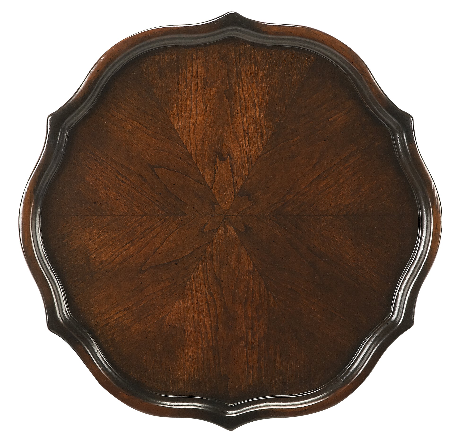 Butler Specialty Company Chatsworth 13.75 in. W x 36.5 in. H Round Wood Scalloped Edge 3 Leg Pedestal Plant Stand, Dark Brown