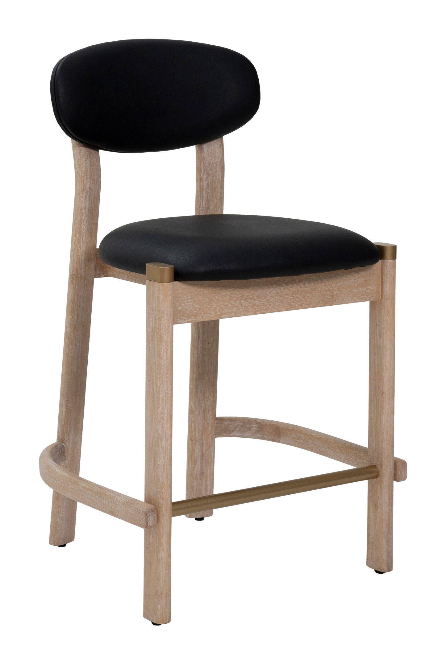 Rilou Counter Stool (Set of 2) Black & Natural
