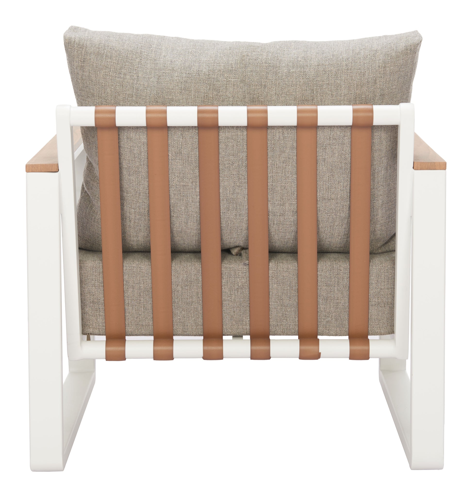 Welt Armchair Taupe & White - 4