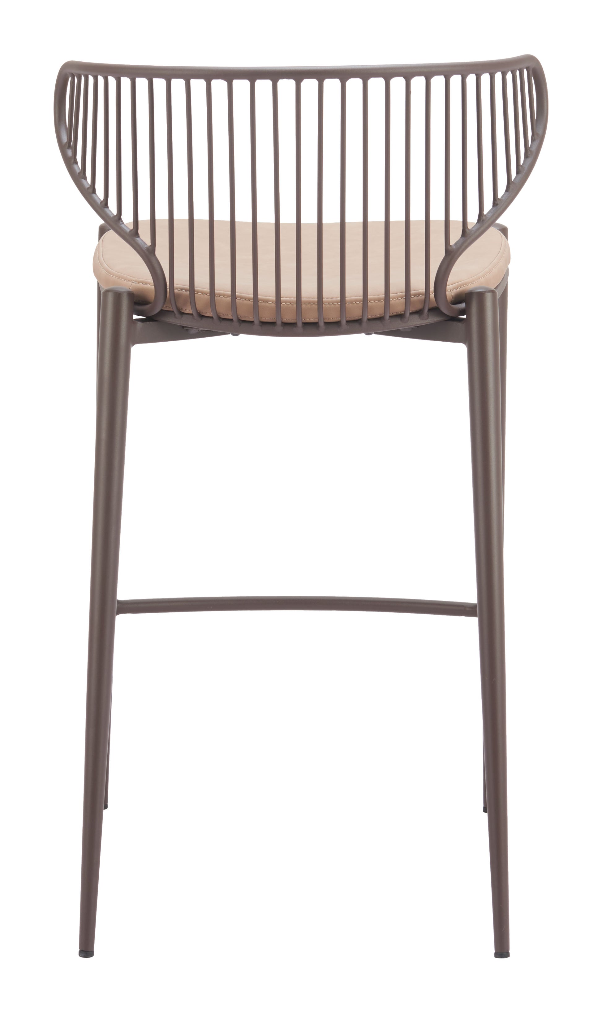 Silues Counter Stool (Set of 2) Taupe & Brown - 4