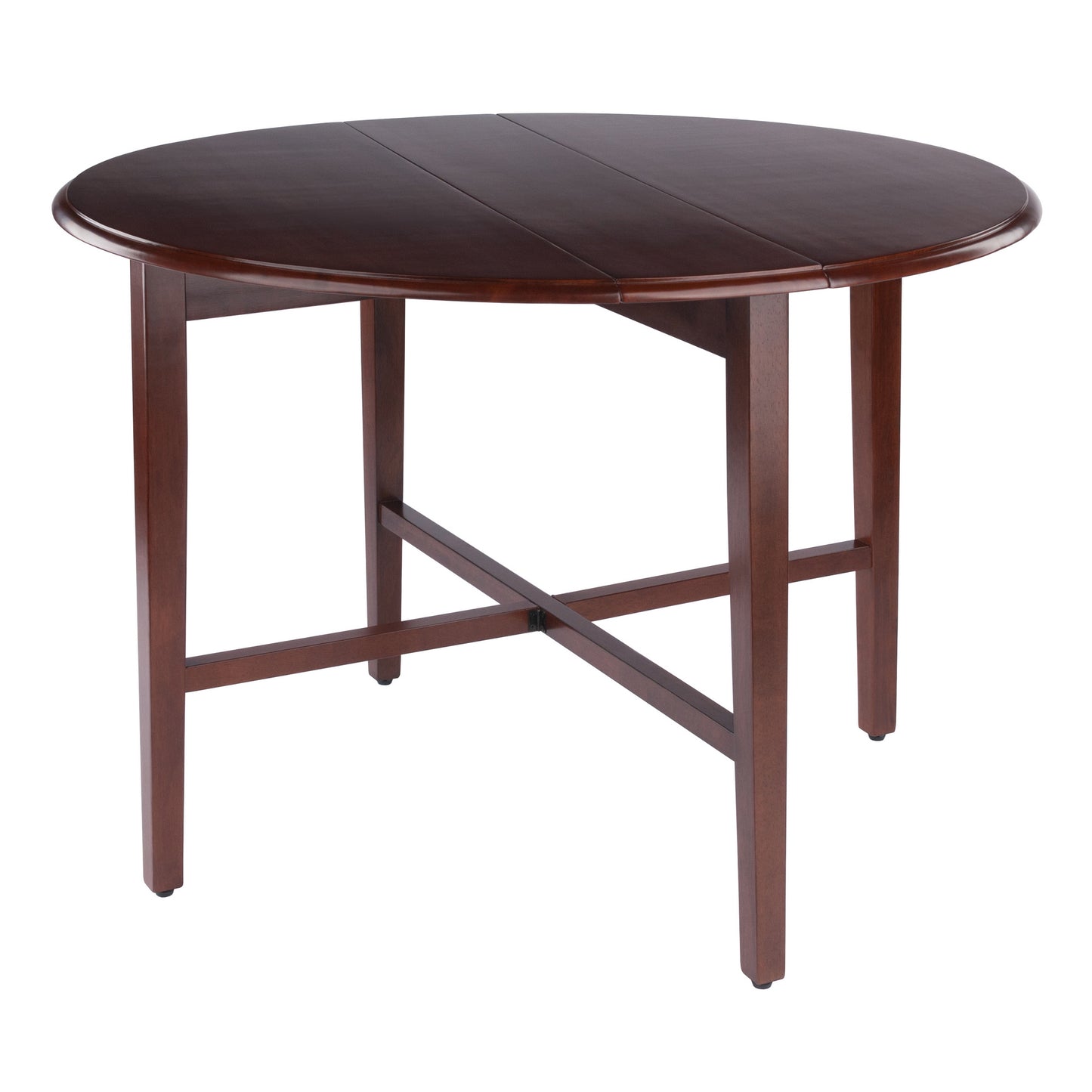 Hannah Double Drop Leaf Round Dining Table, Walnut