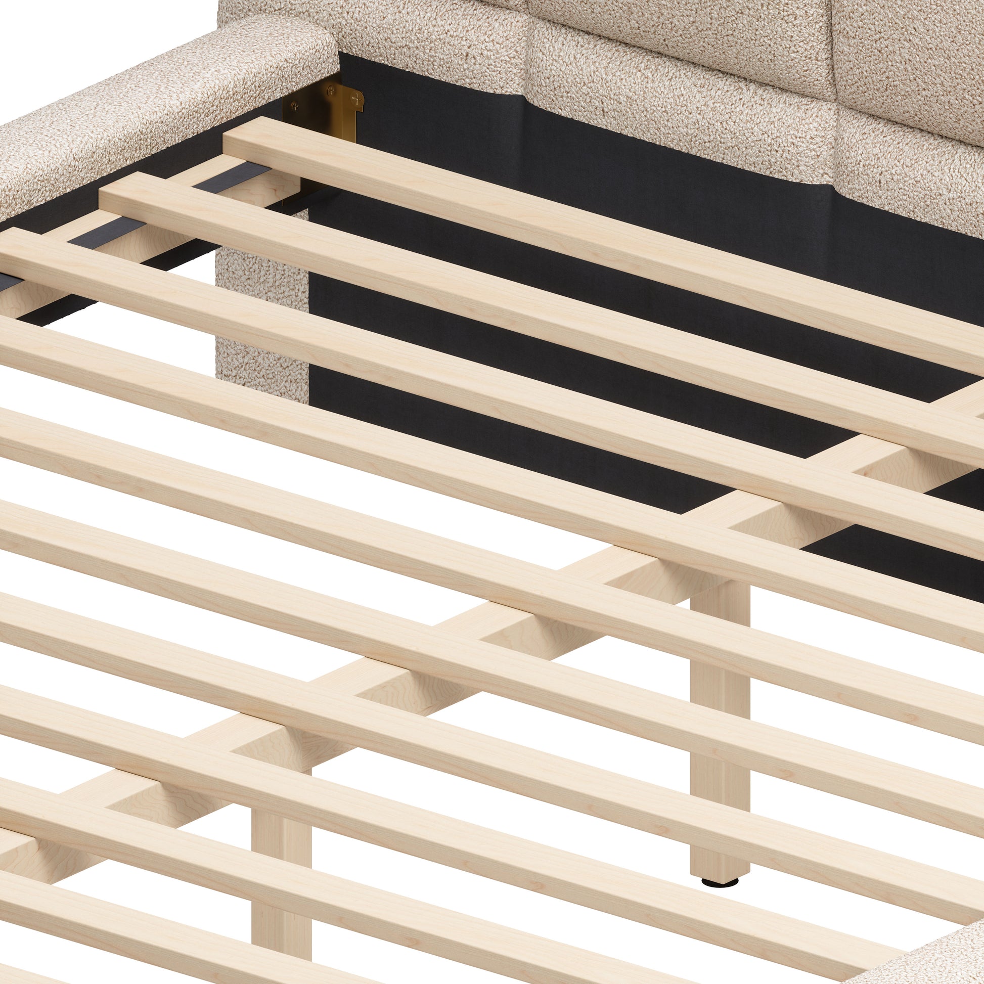 Placid Queen Bed Beige - 5