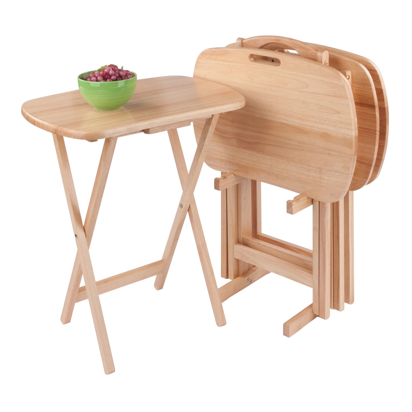 Lucca 5-pc Snack Table Set, Natural