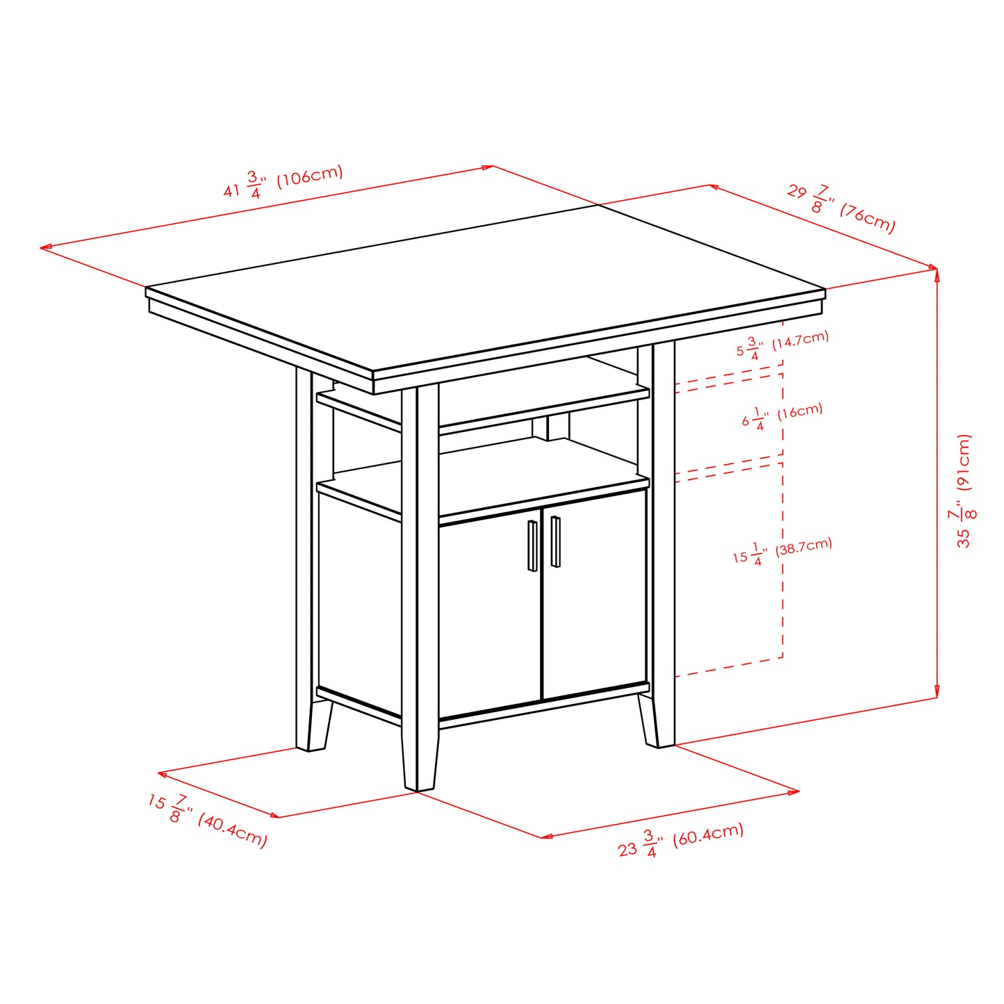 Albany 3-Pc High Table with Ladder-back Counter Stools, Walnut