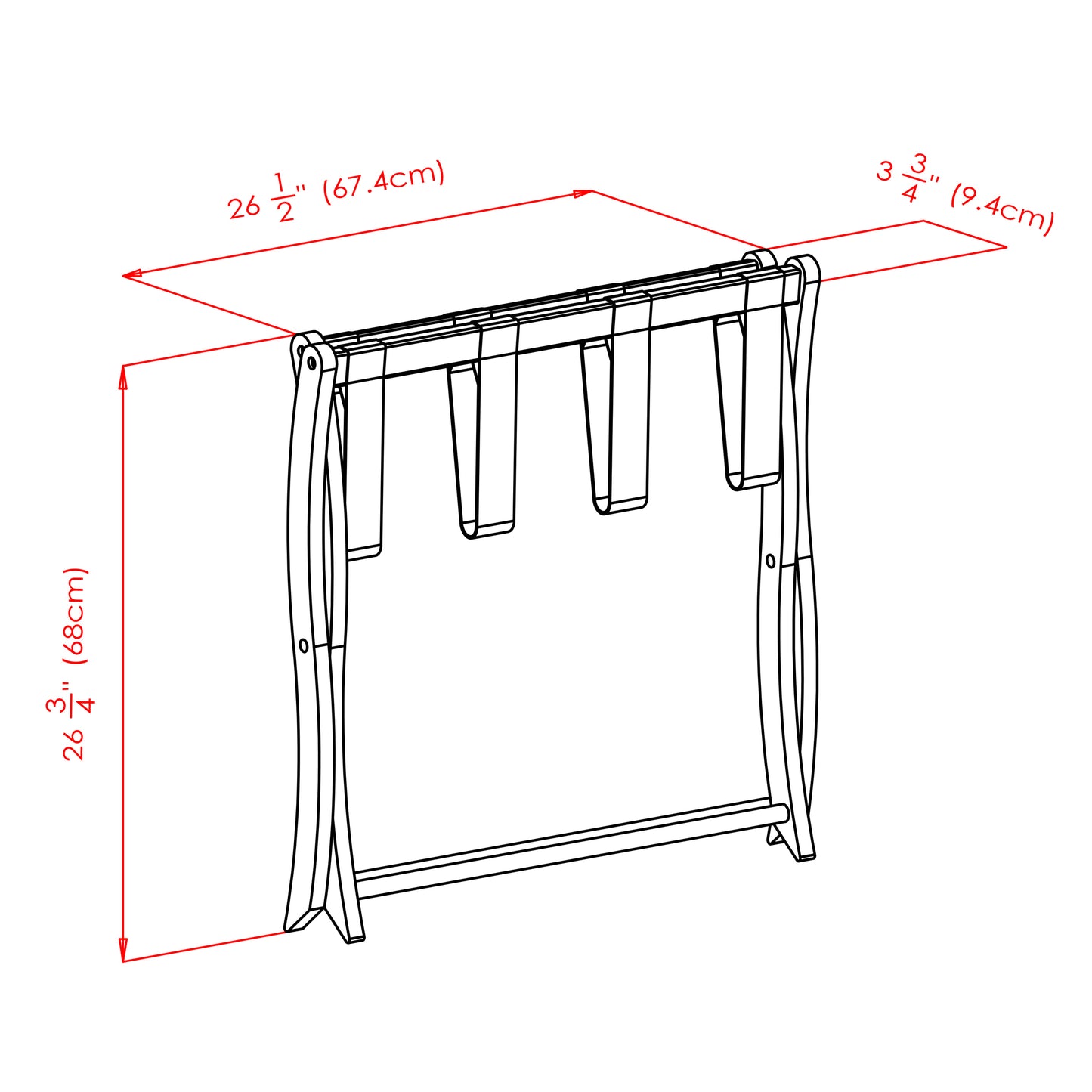 Scarlett Luggage Rack, Natural