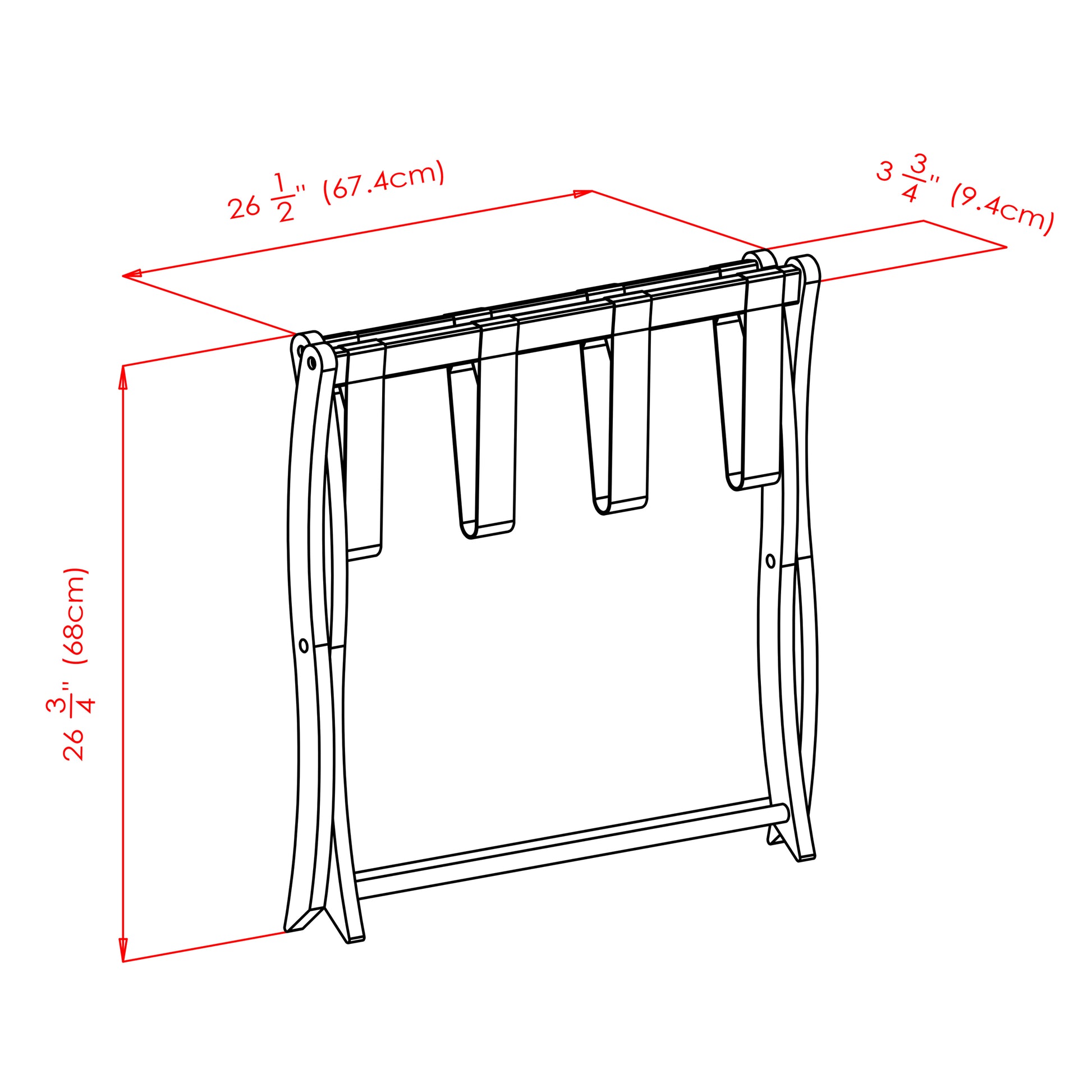 Scarlett Luggage Rack, Natural