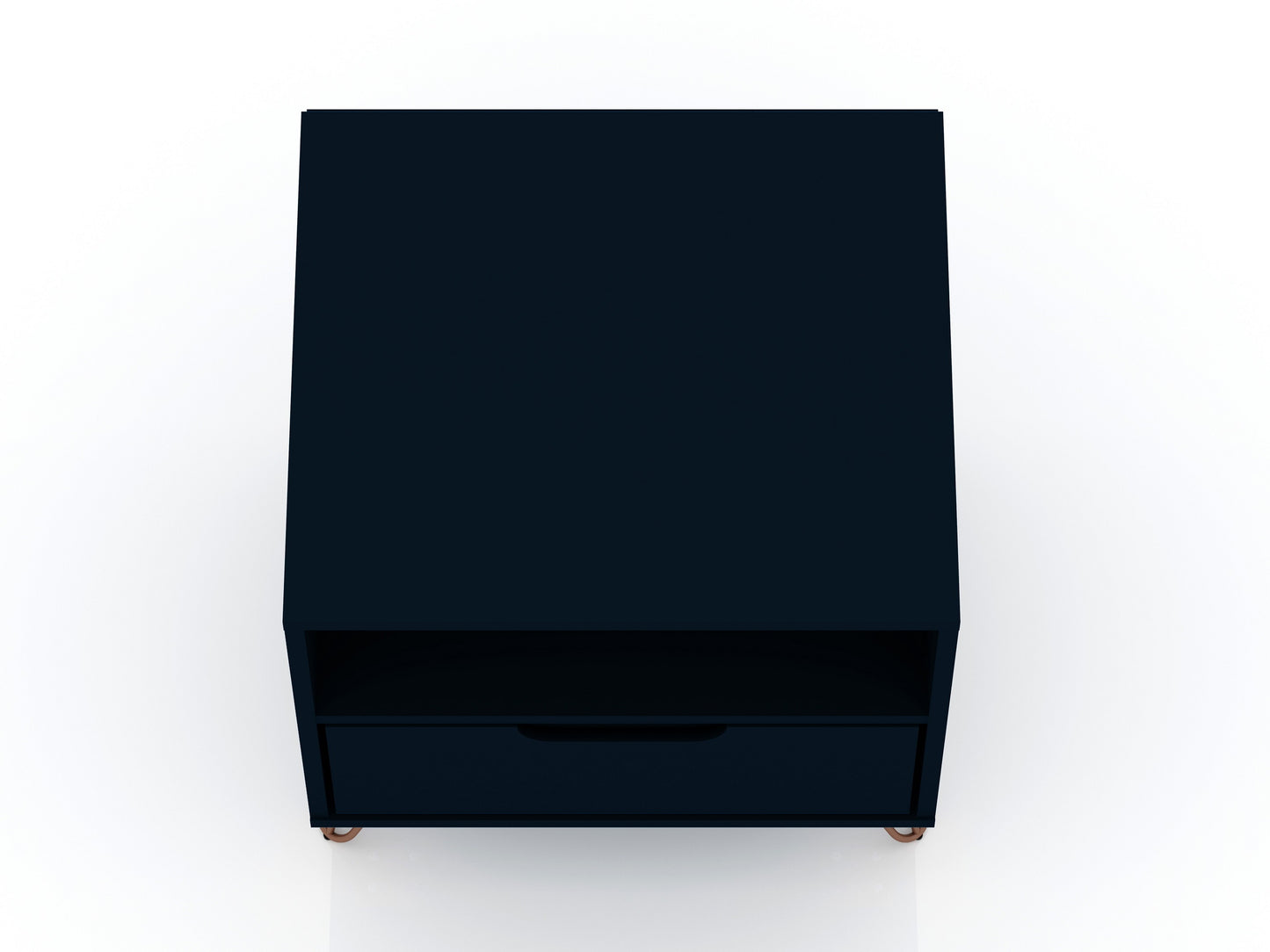 Rockefeller Mid-Century Modern 20" Nightstand in Midnight Blue (1-Drawer) - Set of 2 2-101GMC4