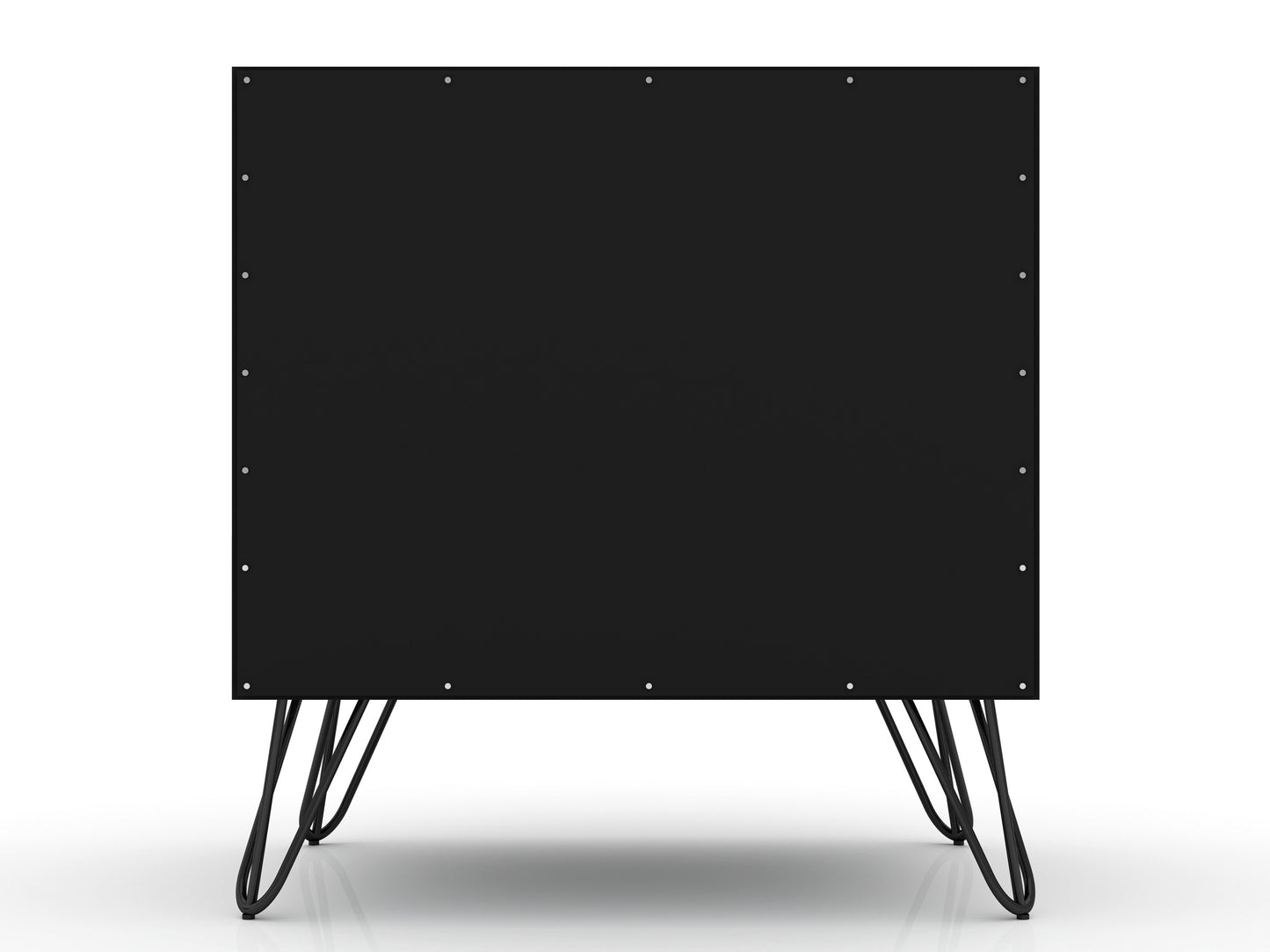 Manhattan Comfort Rockefeller 2-Drawer Black Nightstand (Set of 2) 2-102GMC2