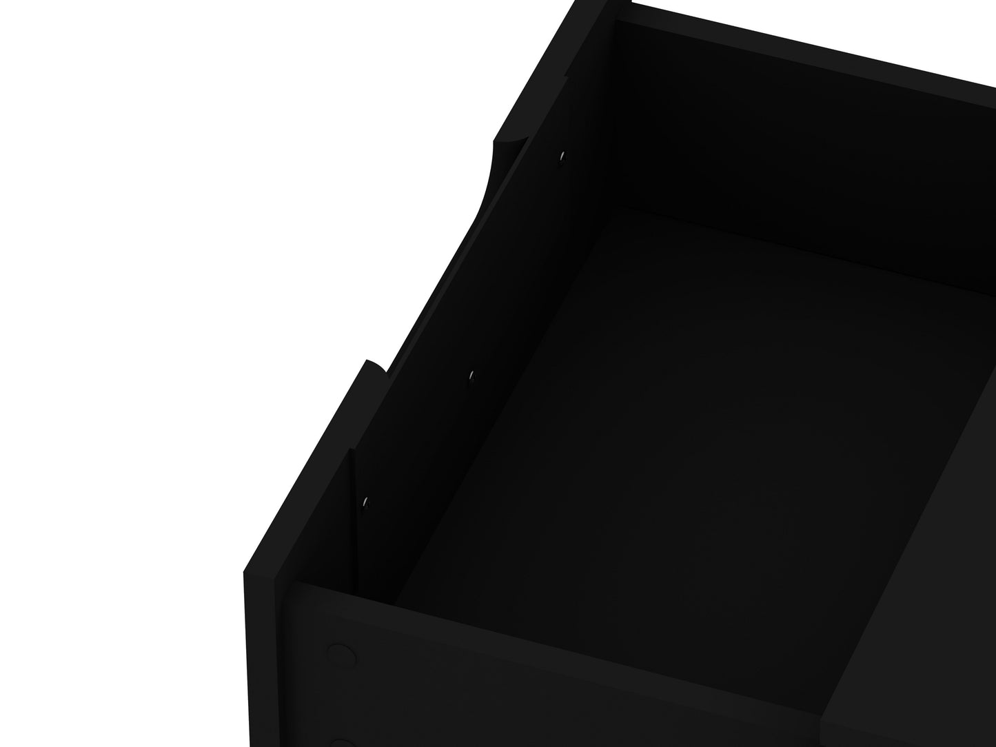 Manhattan Comfort Rockefeller 2-Drawer Black Nightstand (Set of 2) 2-102GMC2