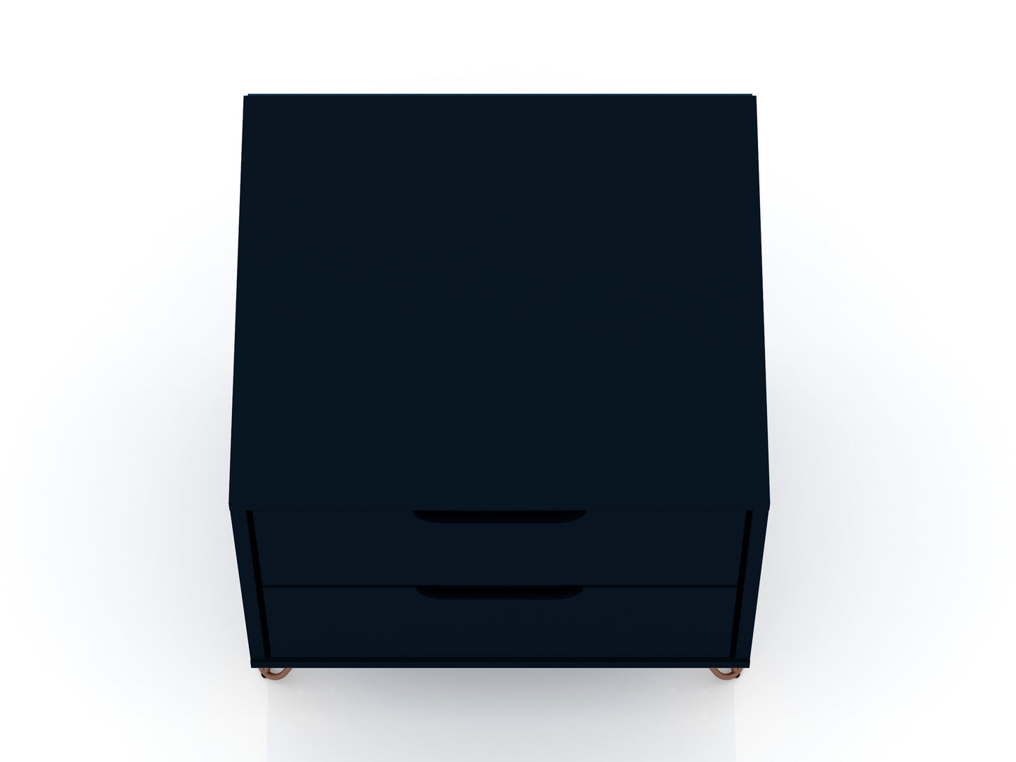 Rockefeller Mid-Century Modern 20" Nightstand in Midnight Blue (2-Drawer) - Set of 2 2-102GMC4