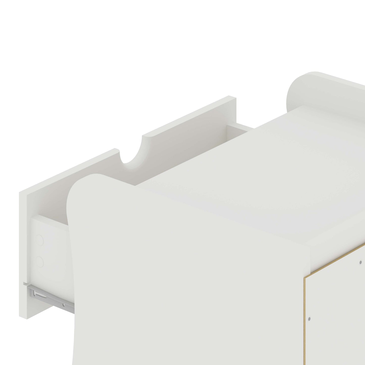 Coney Mid-Century Modern 20" Nightstand in White (2-Drawer) - Set of 2 2-181GMC1