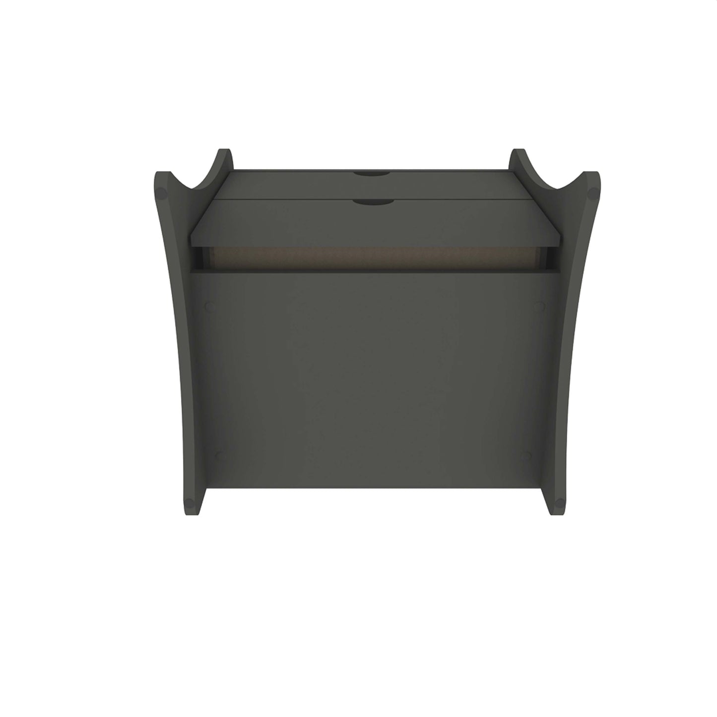Manhattan Comfort Coney Mid-Century Modern 2-Drawer Nightstand in Grey (Set of 2) 2-181GMC9