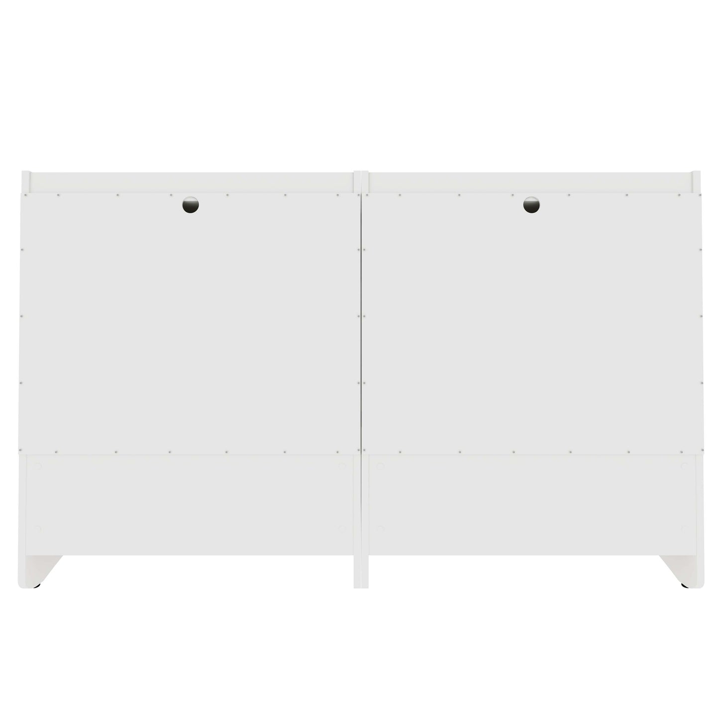 Manhattan Comfort Coney Mid-Century Modern 3-Drawer Dresser in White (Set of 2) 2-182GMC1