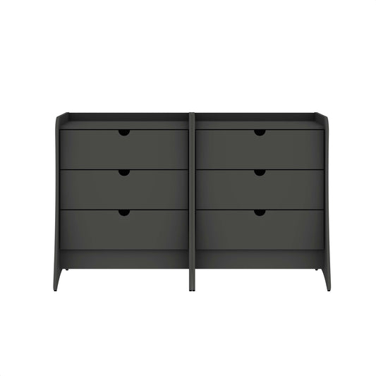 Coney Mid-Century Modern 28" Nightstand in Charcoal Gray (3-Drawer) - Set of 2 2-182GMC9