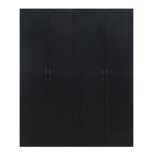 Cornelia Modern 30" Storage Cabinet in Black (7-Shelf) - Set of 2 2-2BC-BK