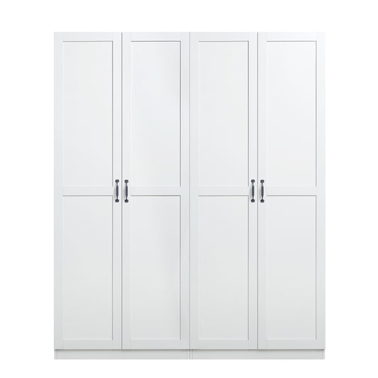 Hopkins Modern 30" Storage Cabinet in White (7-Shelf) - Set of 2 2-2GLF-WH