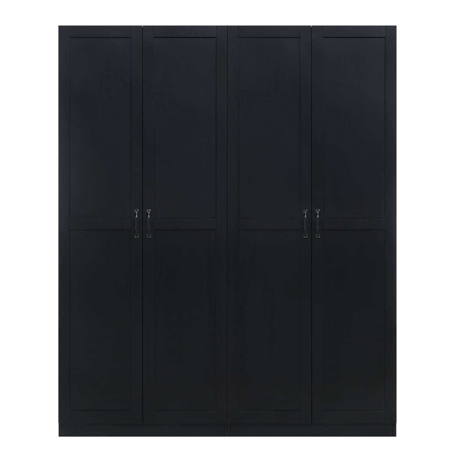 Cornelia Modern 30" Storage Cabinet in Black (4-Shelf) - Set of 2 2-3BC-BK
