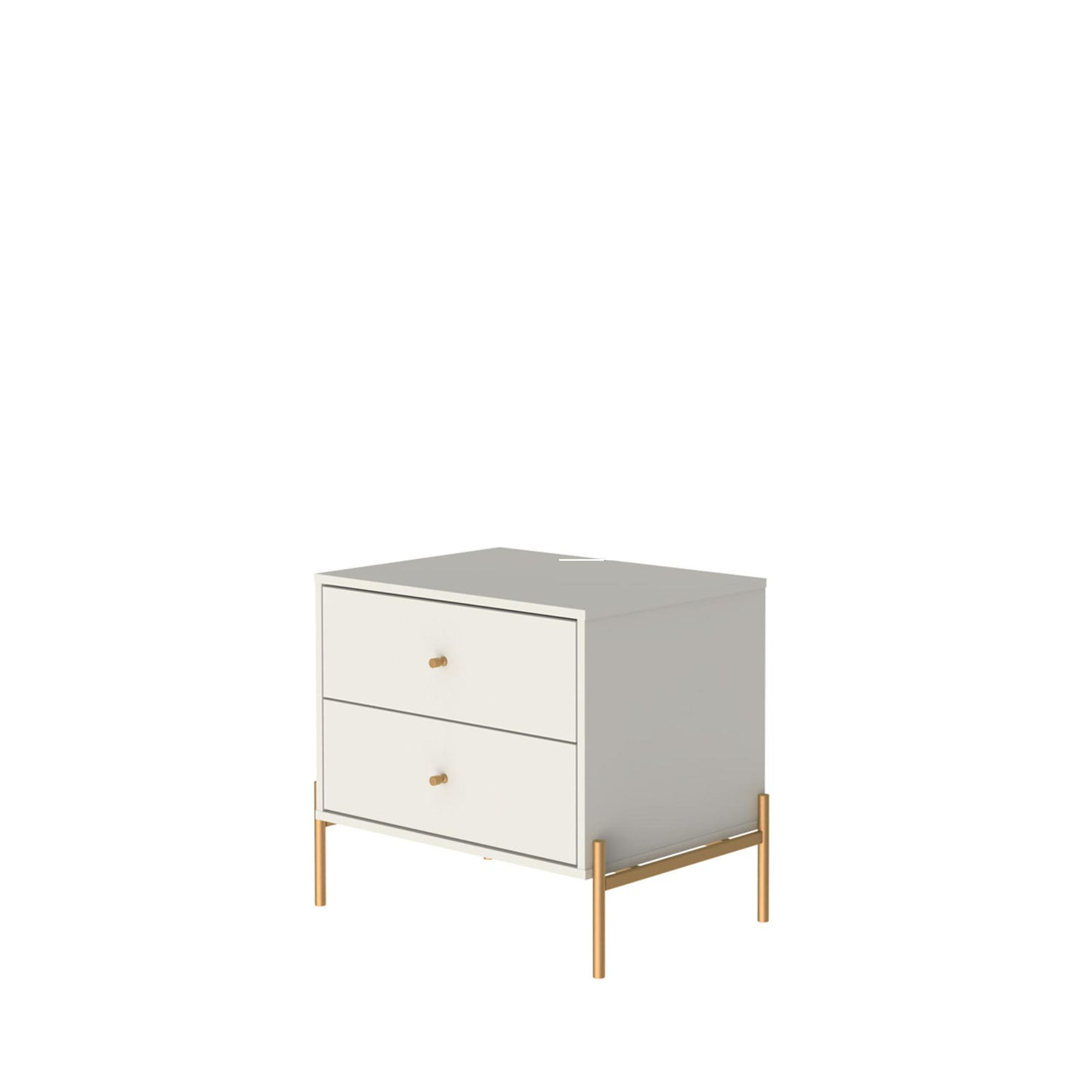 Jasper Modern 25" Nightstand in Off White (2-Drawer) - Set of 2 2-51353