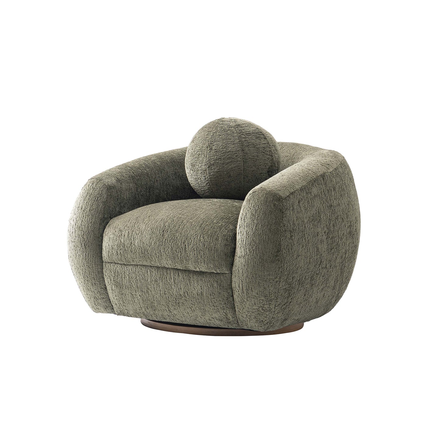 Tribeca Mid-Century Modern Chenille Lounge Chair in Olive Green - Set of 2 2-AC016-OG
