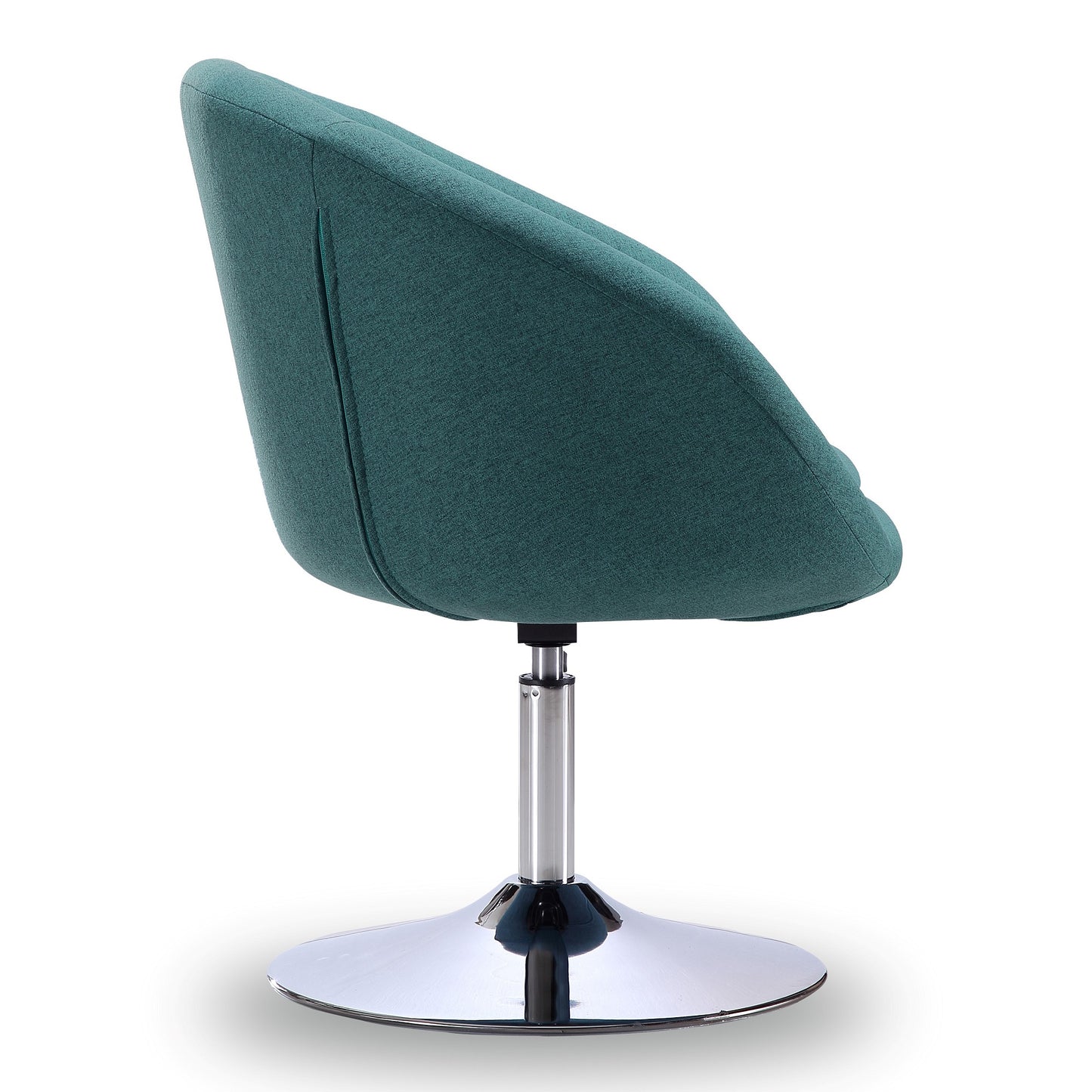 Hopper Modern Upholstered Swivel Lounge Chair in Teal - Set of 2 2-AC036-SB