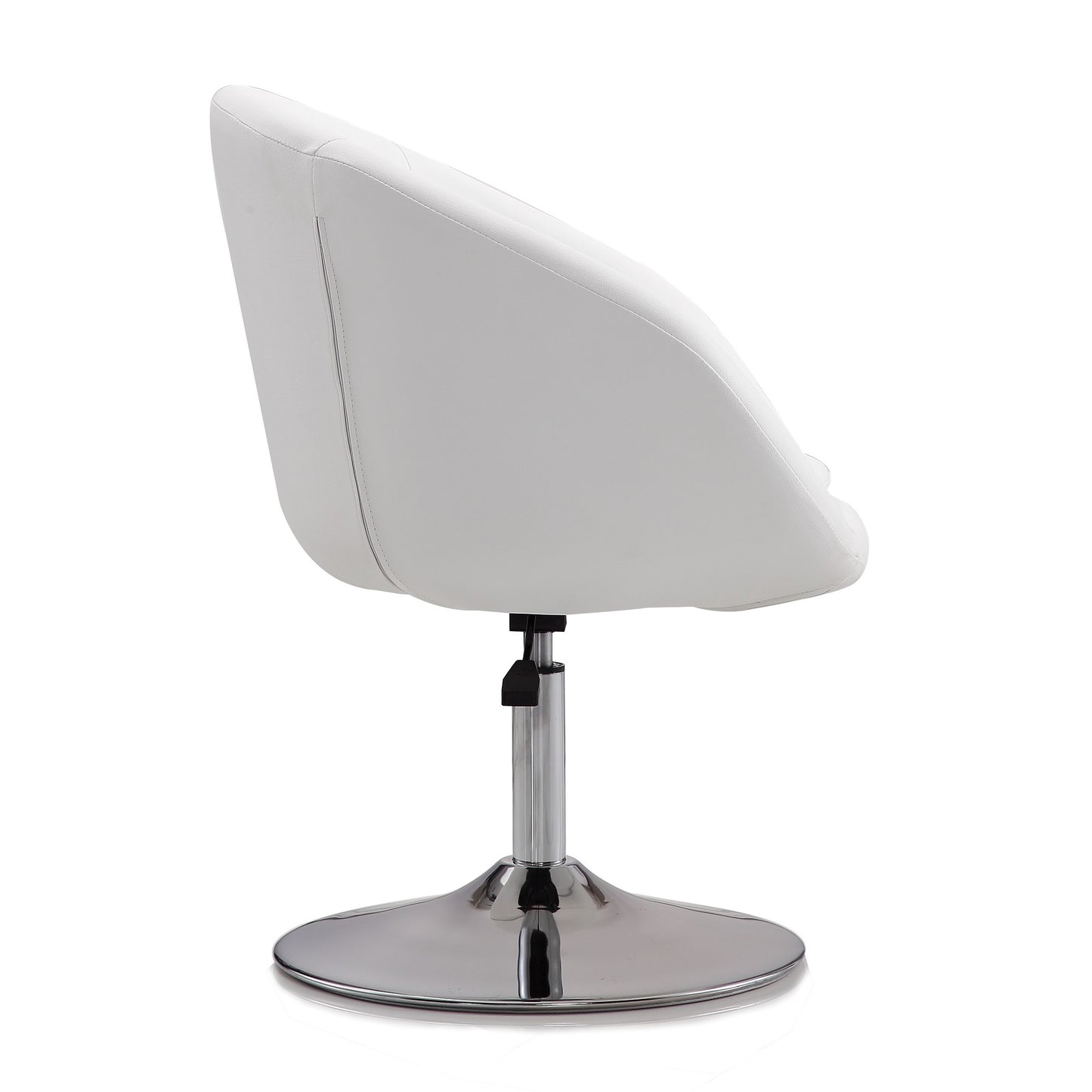 Hopper Modern Upholstered Swivel Lounge Chair in White - Set of 2 2-AC036-WH