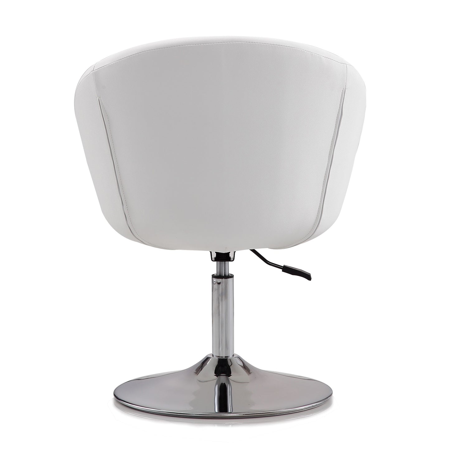 Hopper Modern Upholstered Swivel Lounge Chair in White - Set of 2 2-AC036-WH