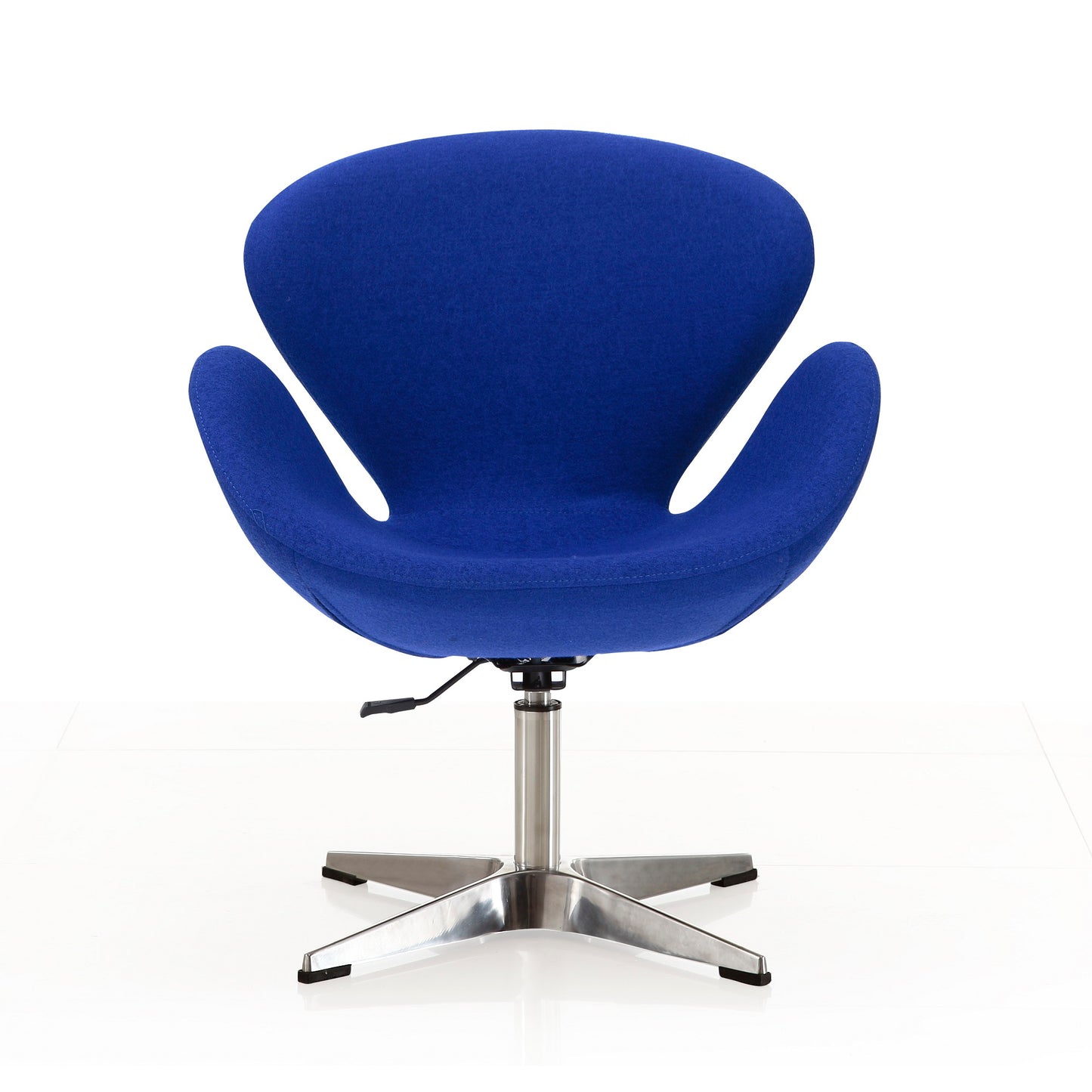 Raspberry Modern Upholstered Swivel Lounge Chair in Blue - Set of 2 2-AC038-BL