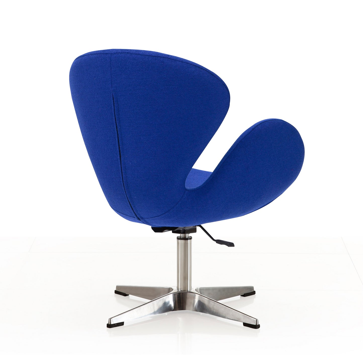Raspberry Modern Upholstered Swivel Lounge Chair in Blue - Set of 2 2-AC038-BL