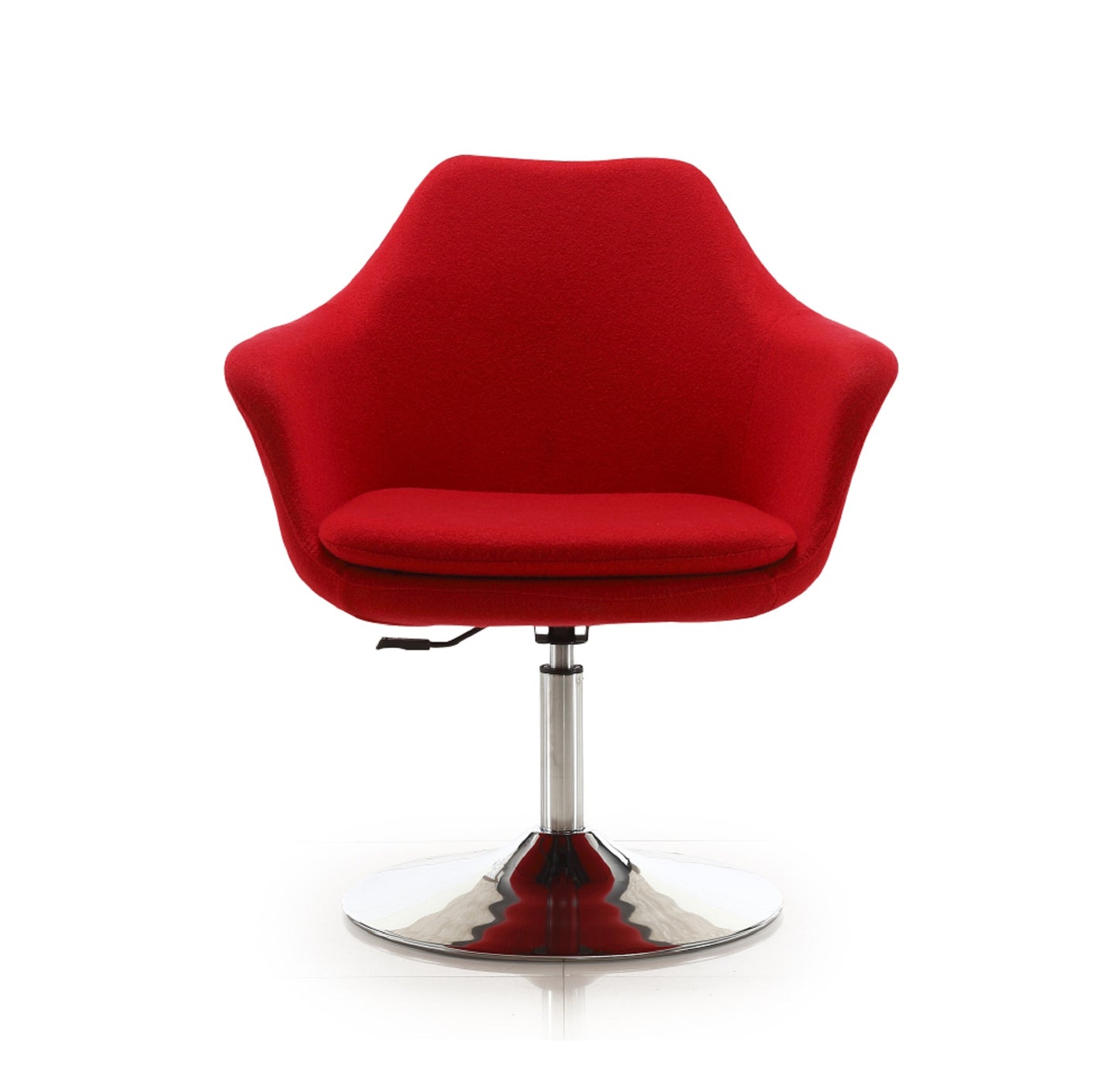 Kinsey Modern Wool Blend Swivel Lounge Chair in Red - Set of 2 2-AC039-RD