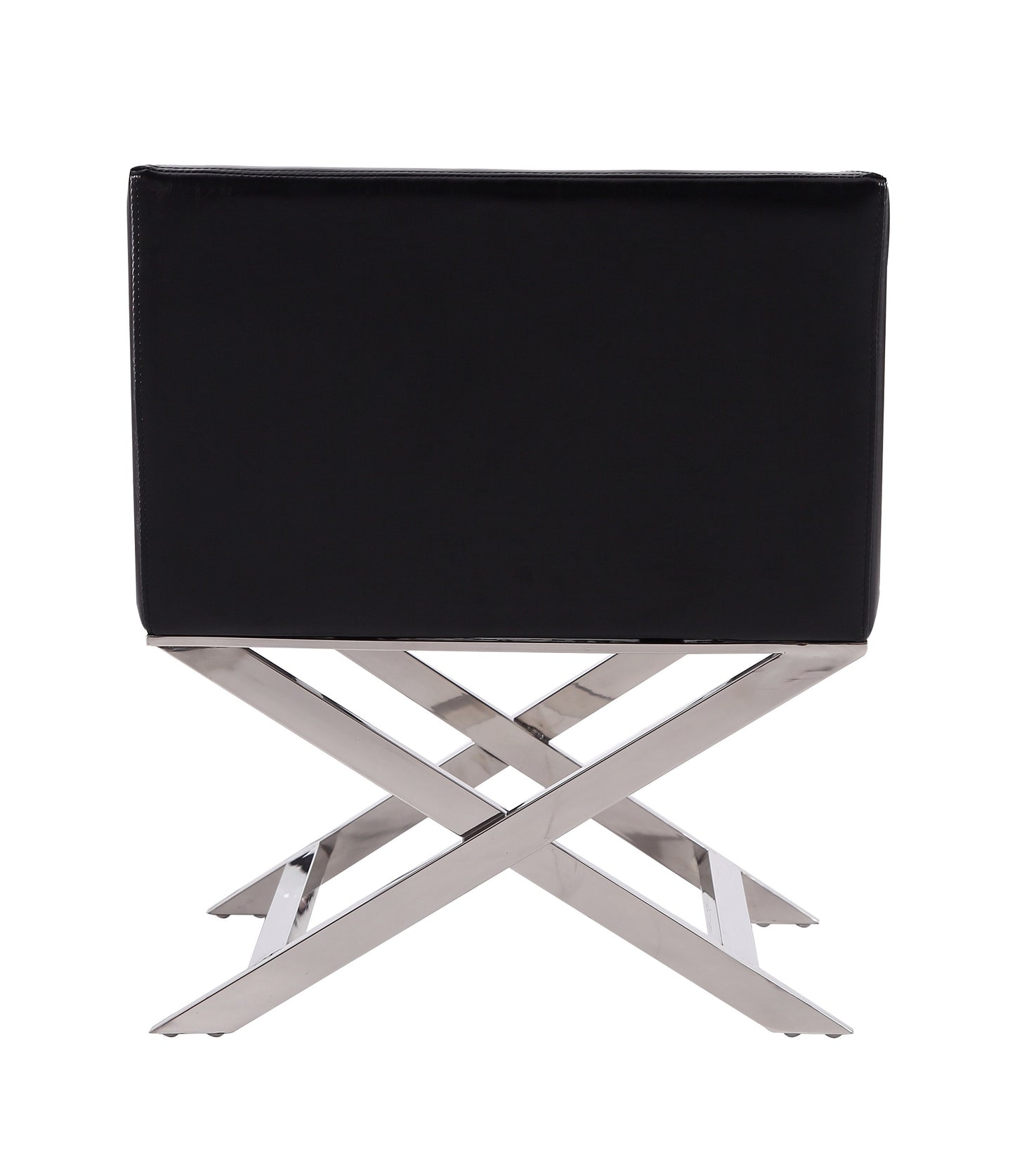 Hollywood Contemporary Vegan Leather Accent Armchair in Black - Set of 2 2-AC050-BK