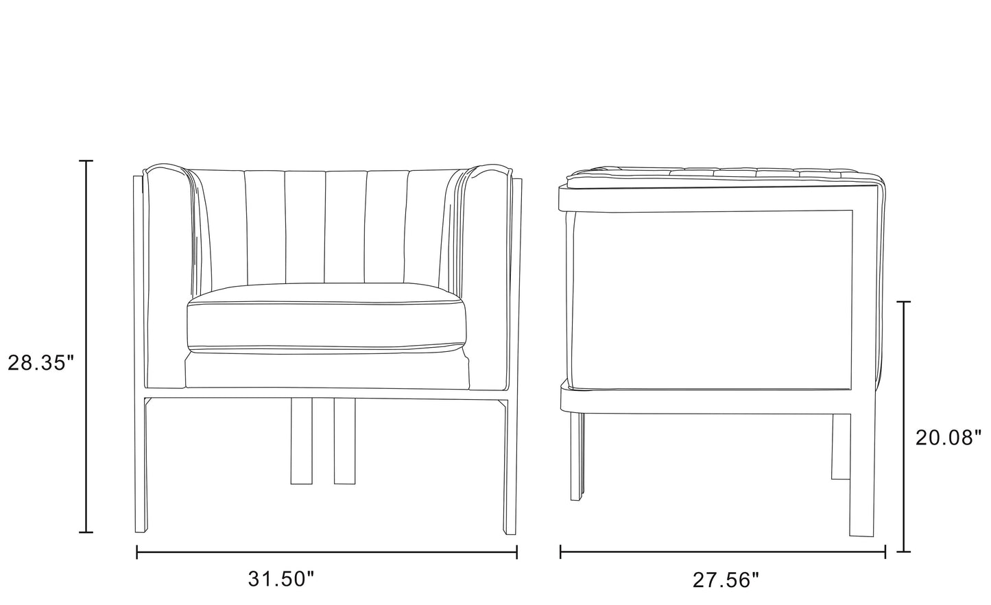 Manhattan Comfort Paramount Forest Green and Polished Brass Velvet Accent Armchair (Set of 2) 2-AC053-GR