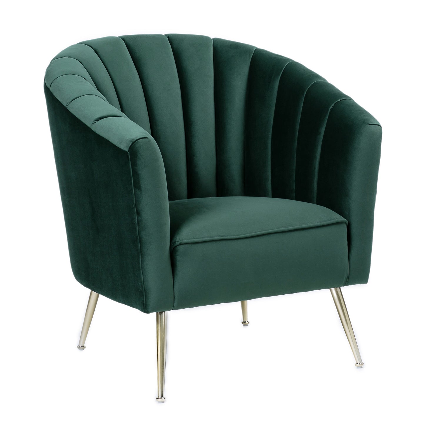 Rosemont Mid-Century Modern Velvet Accent Armchair in Green - Set of 2 2-AC056-GR
