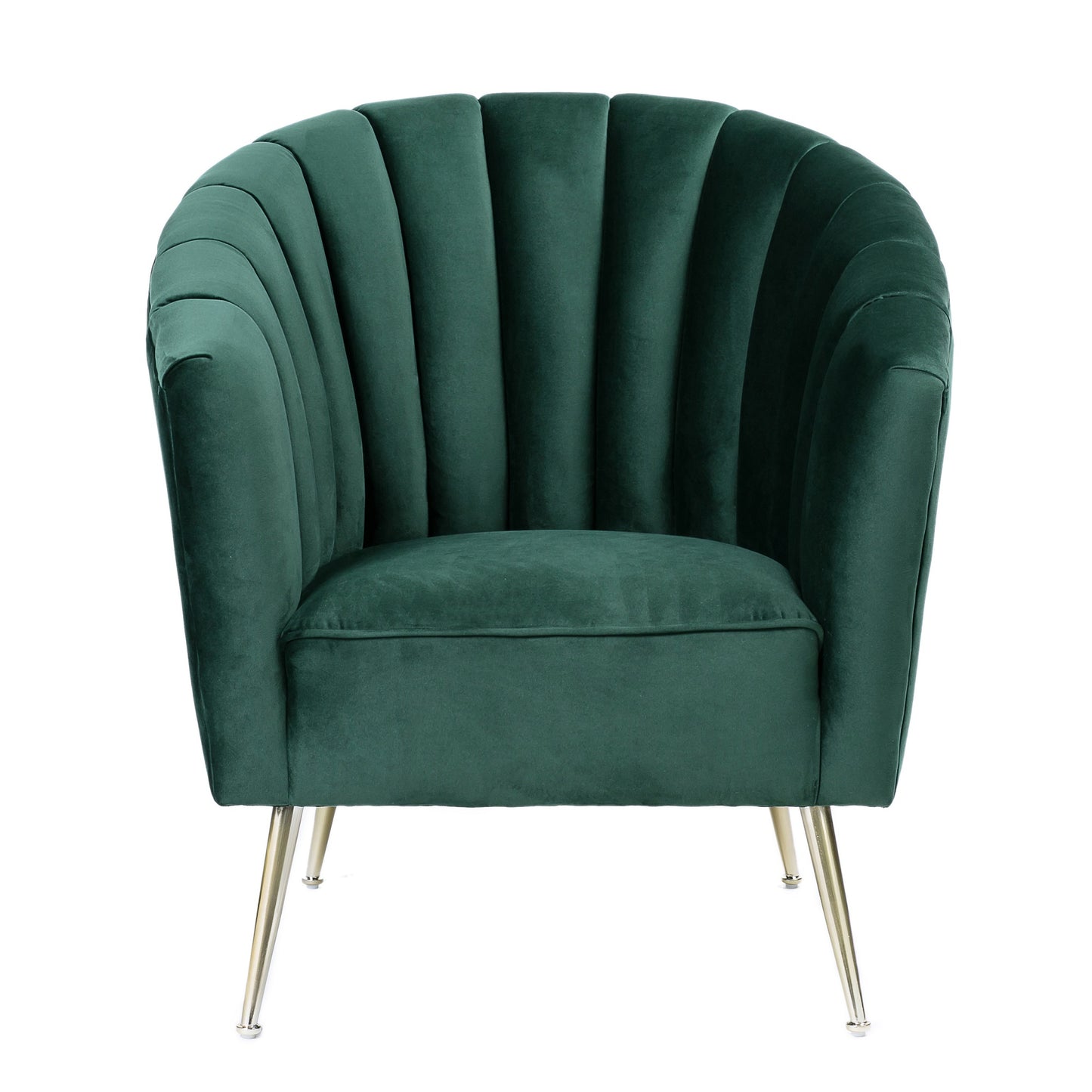 Rosemont Mid-Century Modern Velvet Accent Armchair in Green - Set of 2 2-AC056-GR