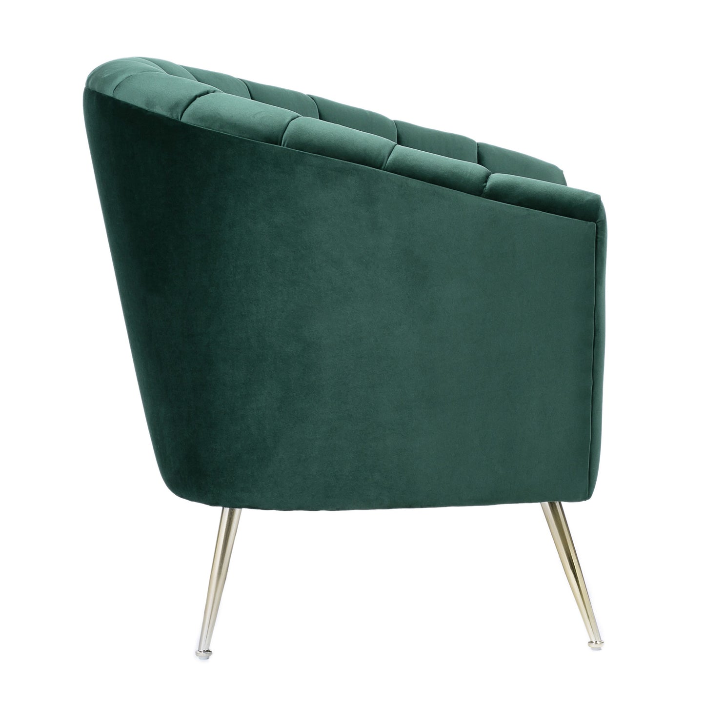 Rosemont Mid-Century Modern Velvet Accent Armchair in Green - Set of 2 2-AC056-GR