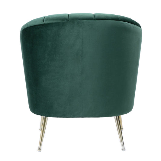 Manhattan Comfort Rosemont Green and Gold Velvet Accent Chair (Set of 2) 2-AC056-GR