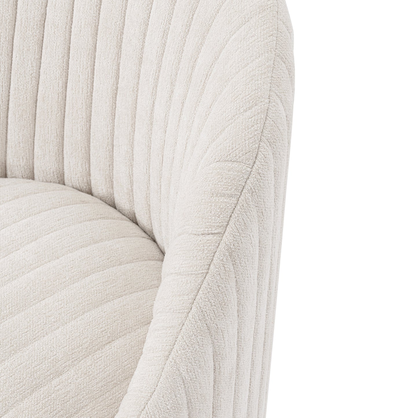 Manhattan Comfort Modern Leela Swivel Chenille Accent Chair in Cream- Set of 2 2-AC058-CR