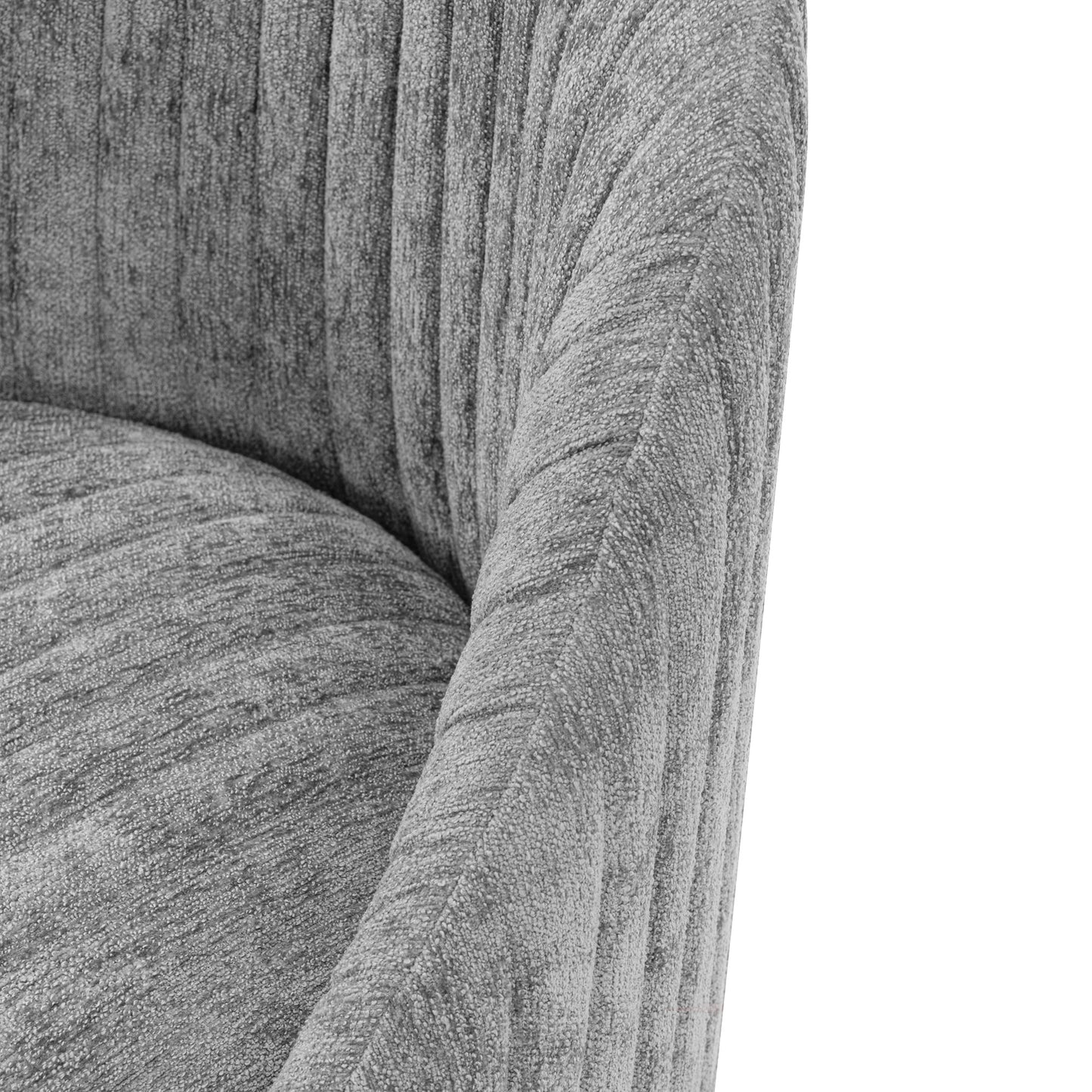 Manhattan Comfort Modern Leela Swivel Chenille Accent Chair in Grey - Set of 2 2-AC058-GY