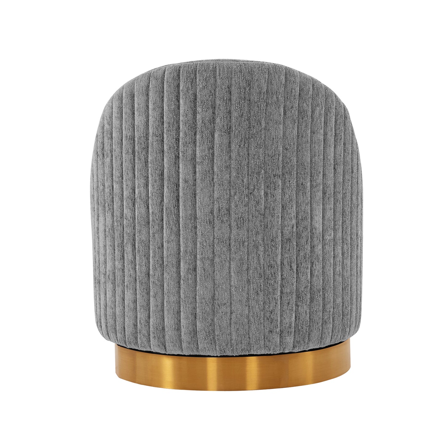 Manhattan Comfort Modern Leela Swivel Chenille Accent Chair in Grey - Set of 2 2-AC058-GY