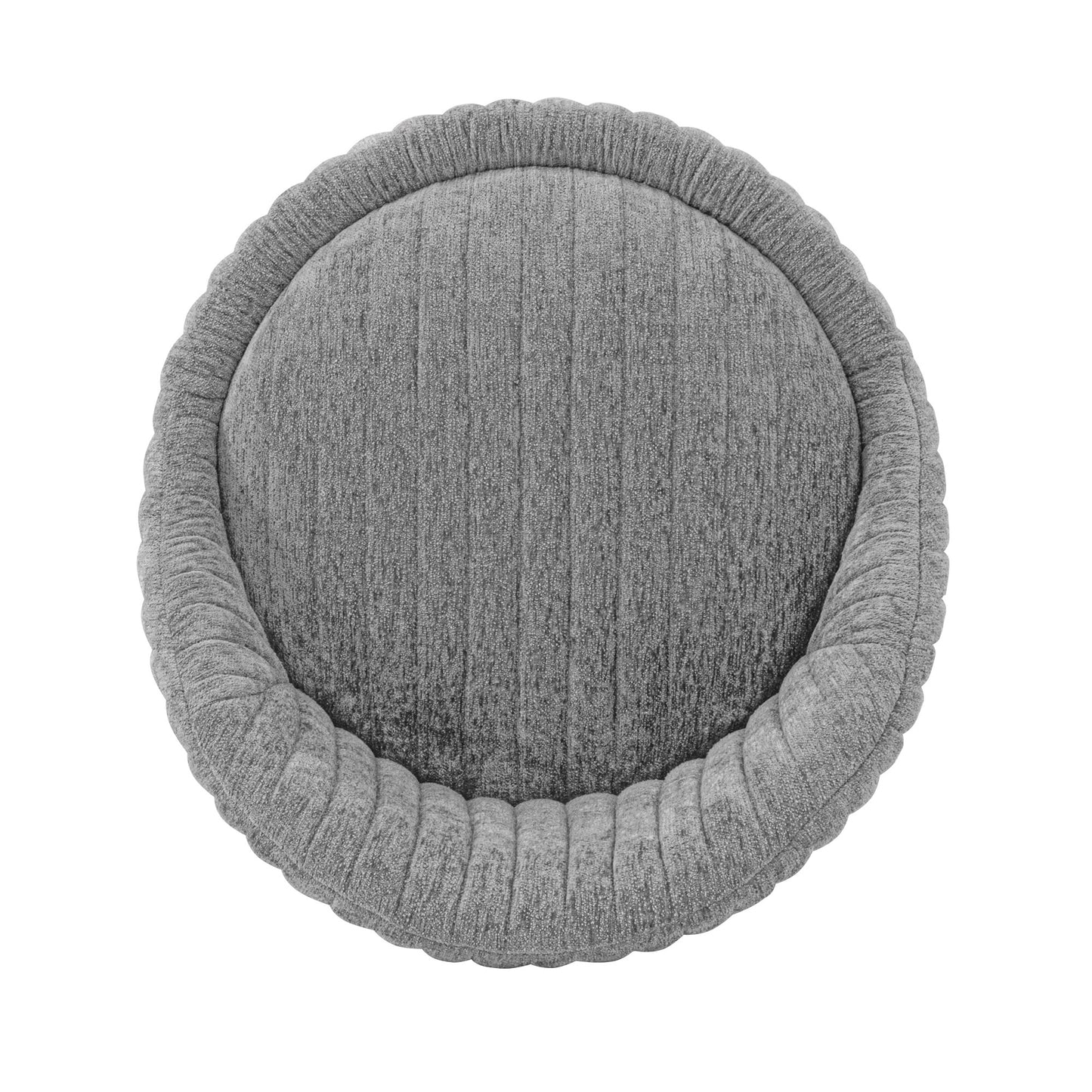 Manhattan Comfort Modern Leela Swivel Chenille Accent Chair in Grey - Set of 2 2-AC058-GY