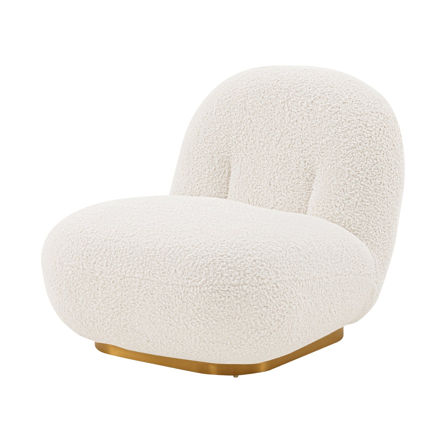 Edina Modern Boucle Lounge Chair in White - Set of 2 2-AC059-WH